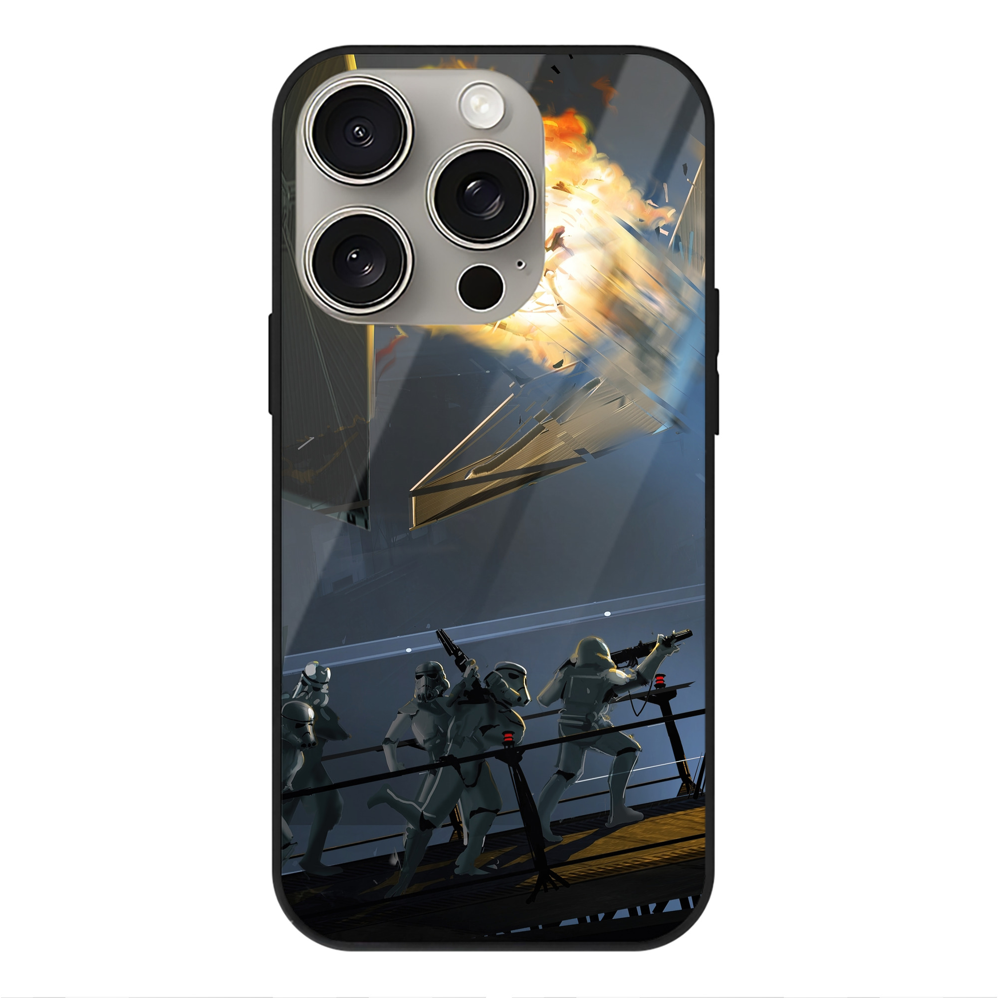 （画像用） スター・ウォーズ Star Wars 【iPhone15Pro対応】スマホケース 耐衝撃＆黄変防止 背面ガラス