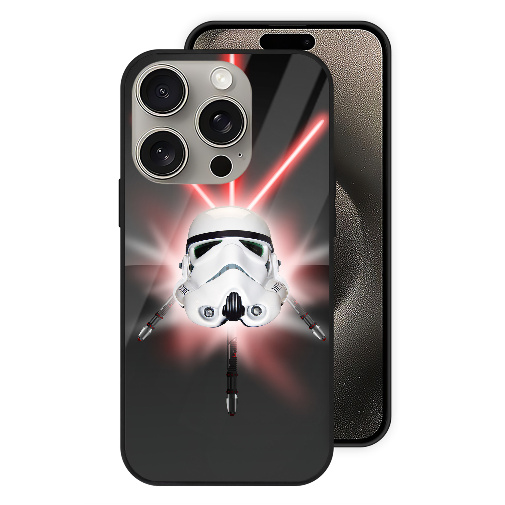 （画像用） スター・ウォーズ Star Wars 【iPhone15Pro対応】スマホケース 耐衝撃＆黄変防止 背面ガラス