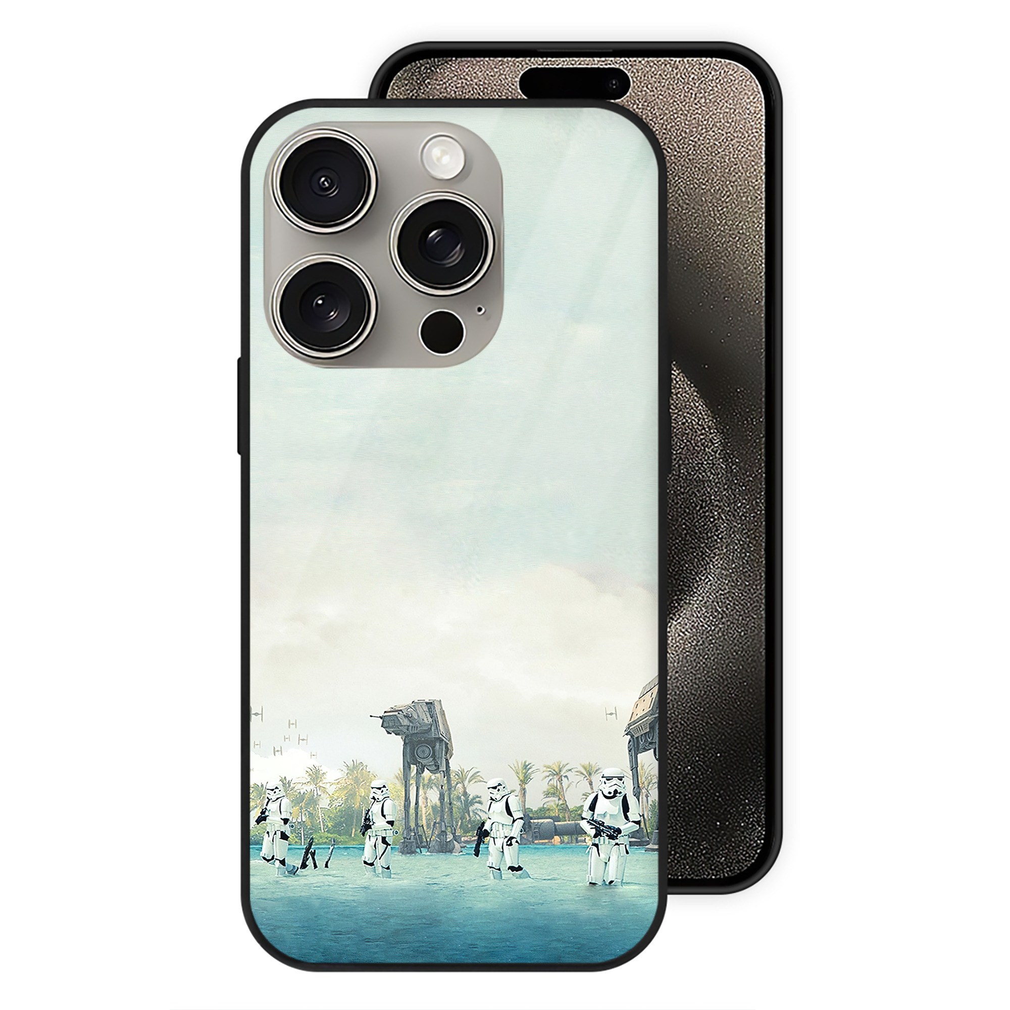 （画像用） スター・ウォーズ Star Wars 【iPhone15Pro対応】スマホケース 耐衝撃＆黄変防止 背面ガラス
