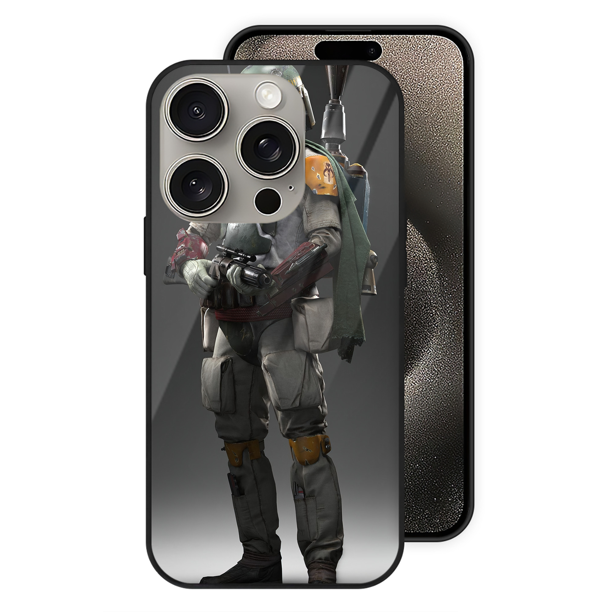 （画像用） スター・ウォーズ Star Wars 【iPhone15Pro対応】スマホケース 耐衝撃＆黄変防止 背面ガラス