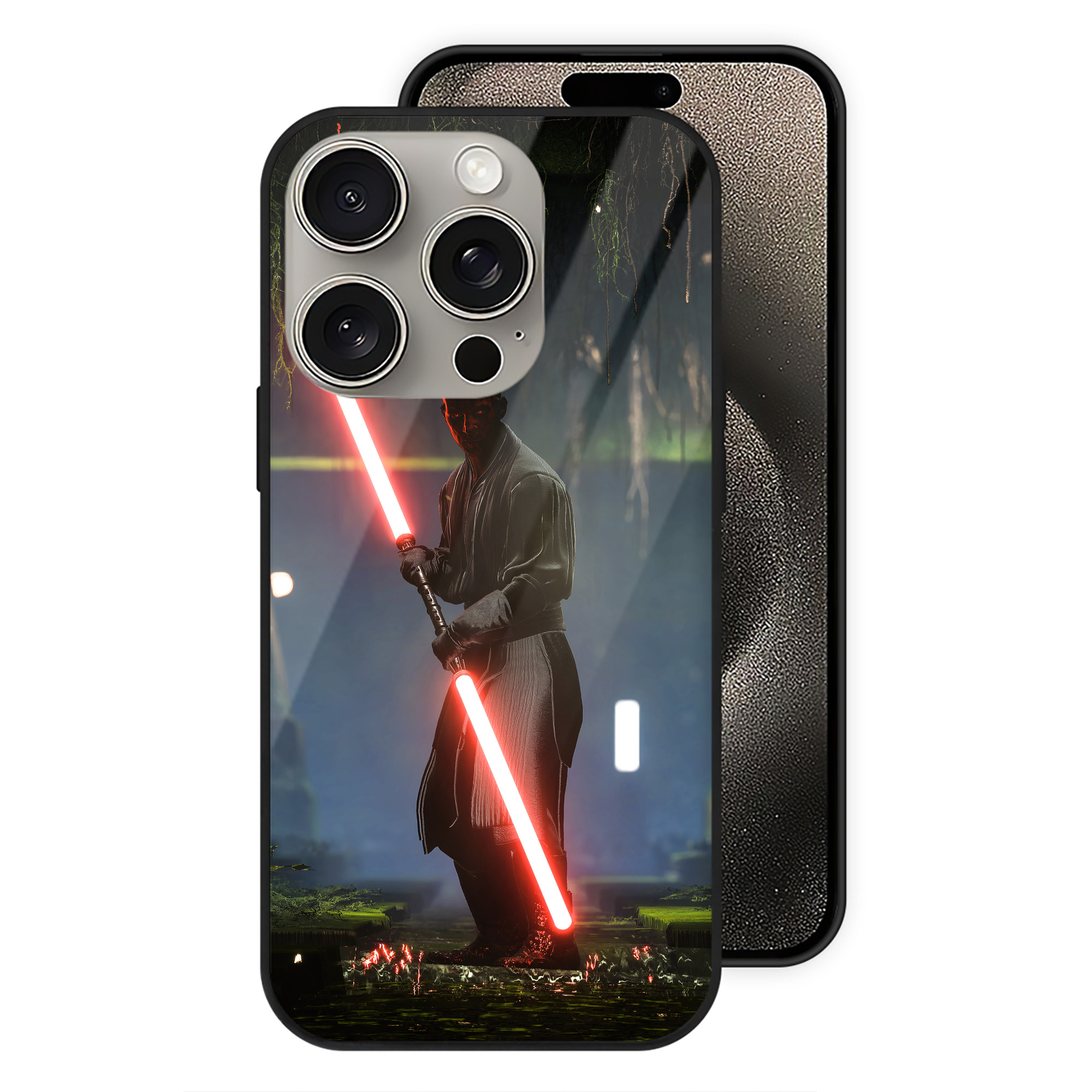 （画像用） スター・ウォーズ Star Wars 【iPhone15Pro対応】スマホケース 耐衝撃＆黄変防止 背面ガラス