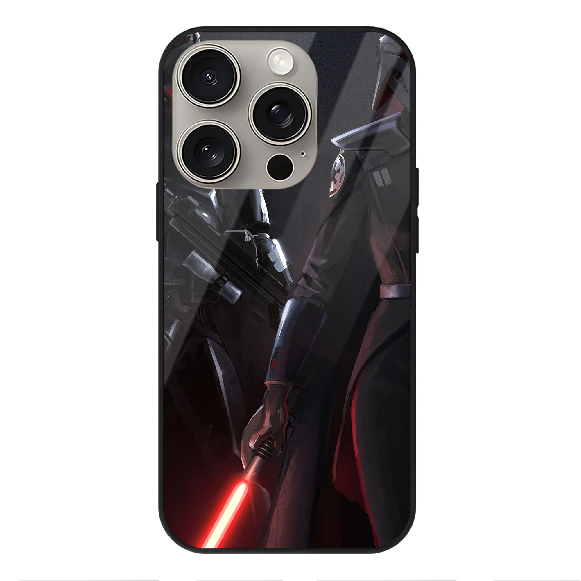 （画像用） スター・ウォーズ Star Wars 【iPhone15Pro対応】スマホケース 耐衝撃＆黄変防止 背面ガラス