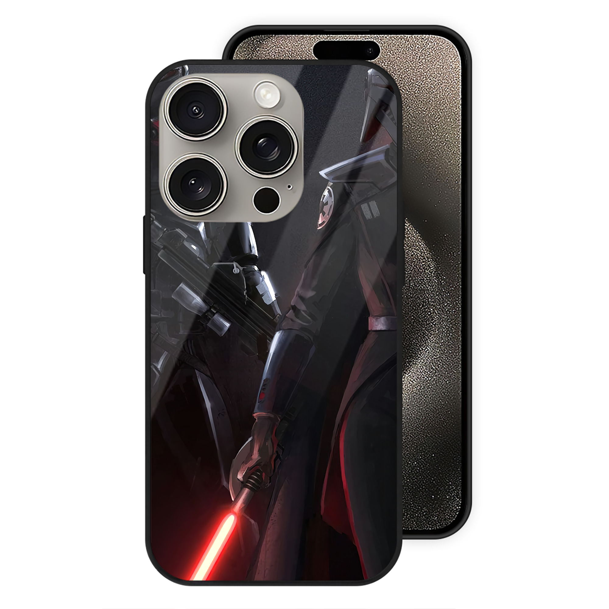 （画像用） スター・ウォーズ Star Wars 【iPhone15Pro対応】スマホケース 耐衝撃＆黄変防止 背面ガラス