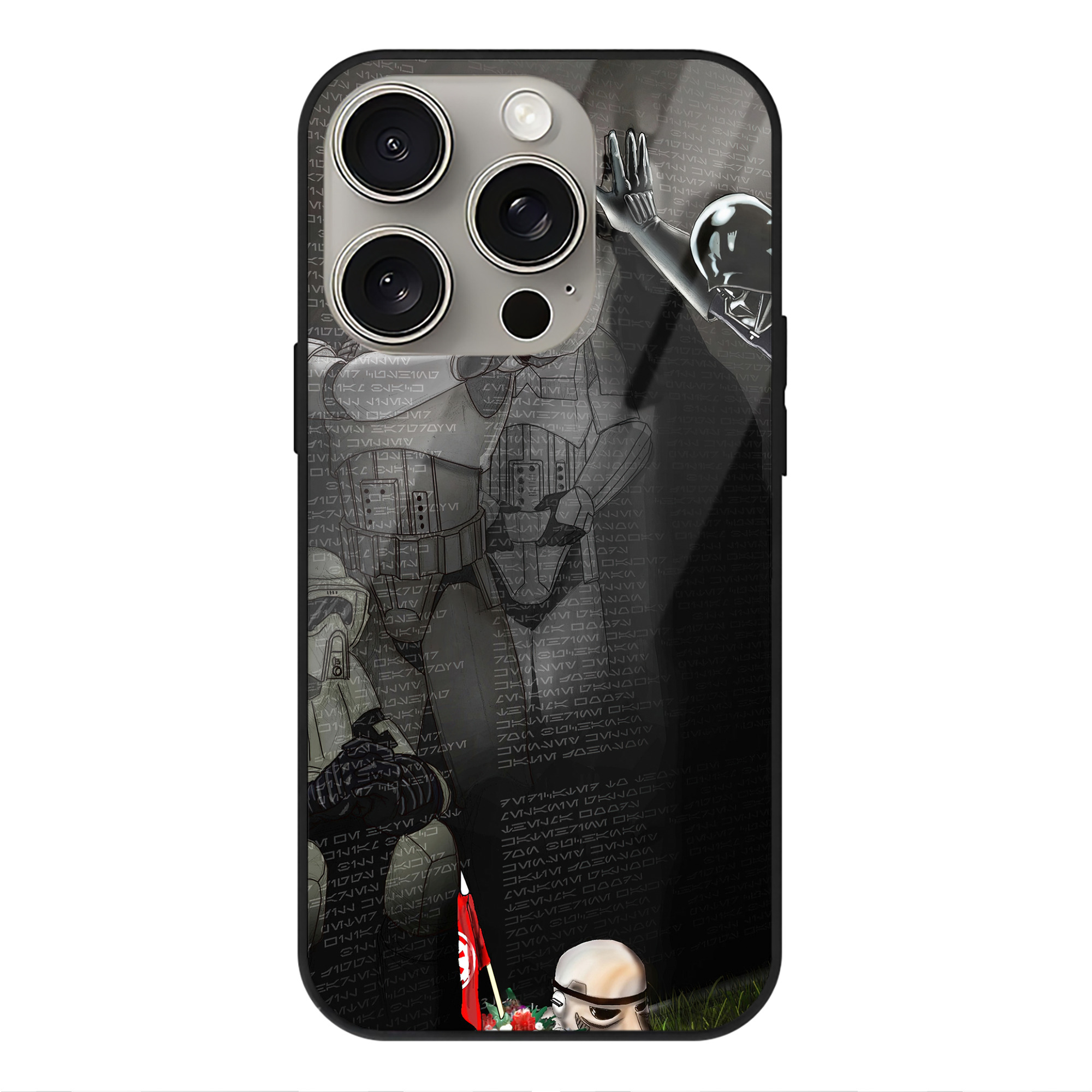（画像用） スター・ウォーズ Star Wars 【iPhone15Pro対応】スマホケース 耐衝撃＆黄変防止 背面ガラス