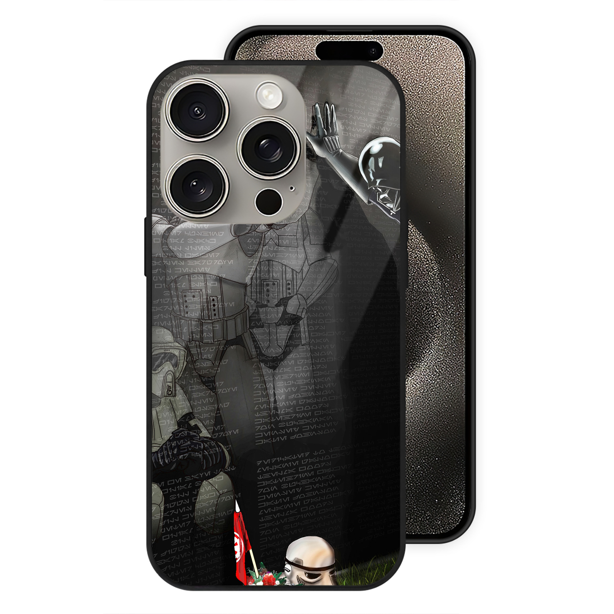 （画像用） スター・ウォーズ Star Wars 【iPhone15Pro対応】スマホケース 耐衝撃＆黄変防止 背面ガラス