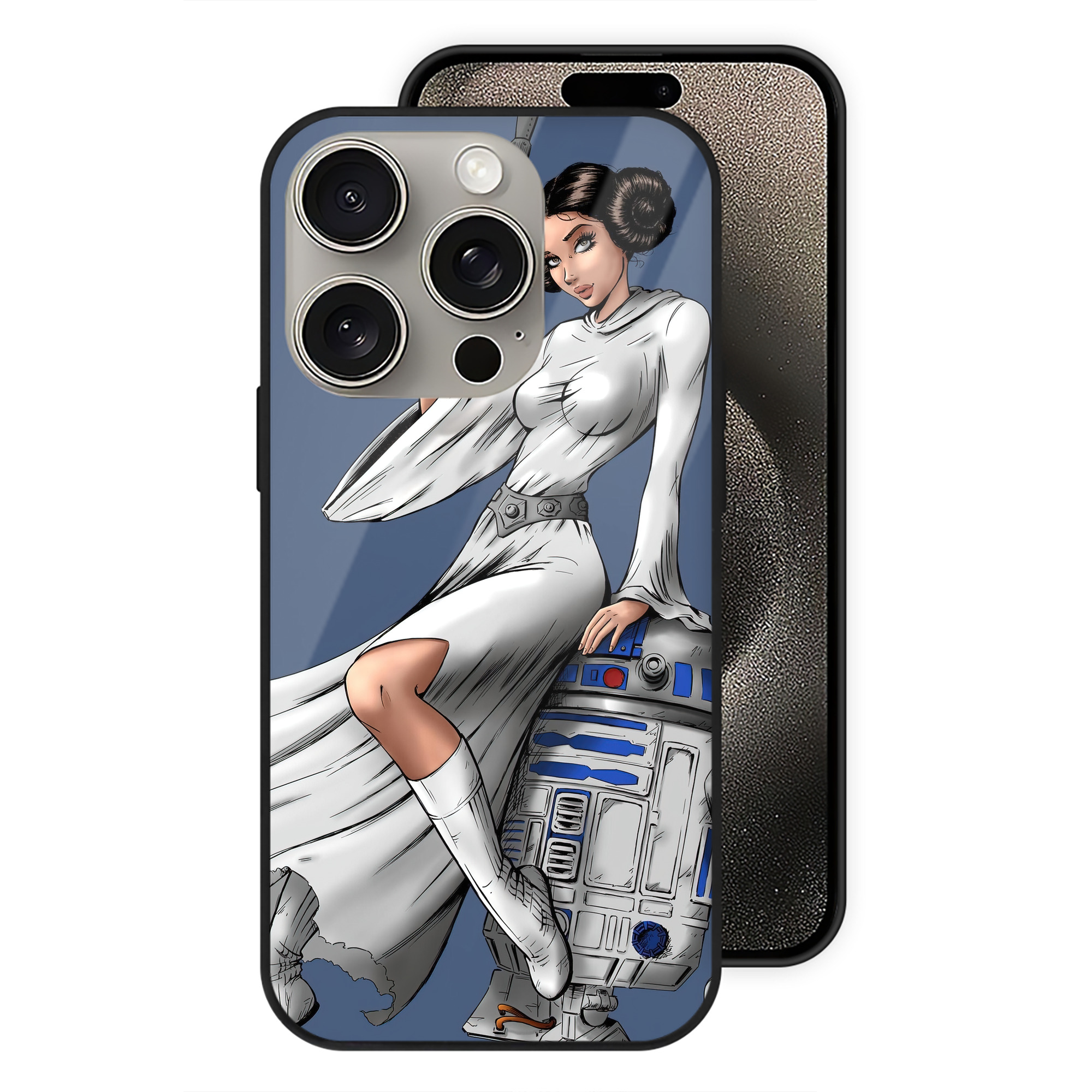 （画像用） スター・ウォーズ Star Wars 【iPhone15Pro対応】スマホケース 耐衝撃＆黄変防止 背面ガラス