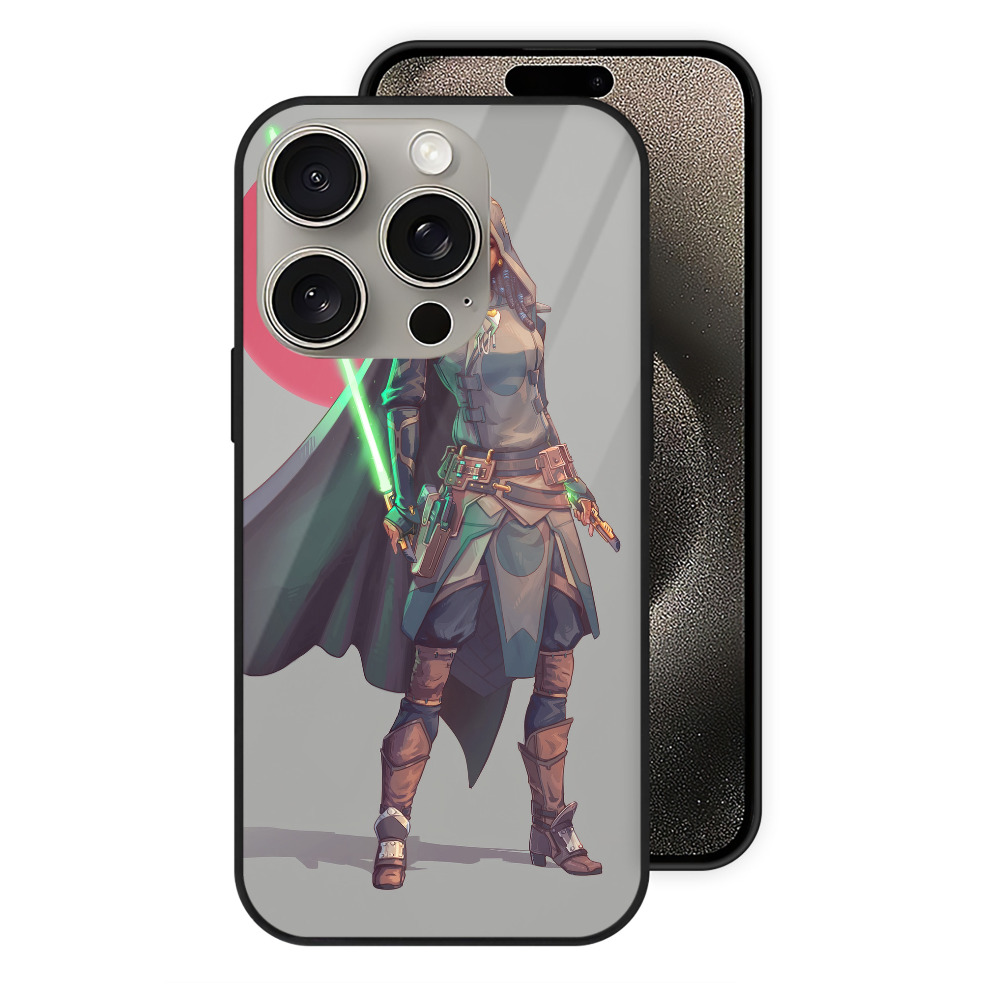 （画像用） スター・ウォーズ Star Wars 【iPhone15Pro対応】スマホケース 耐衝撃＆黄変防止 背面ガラス