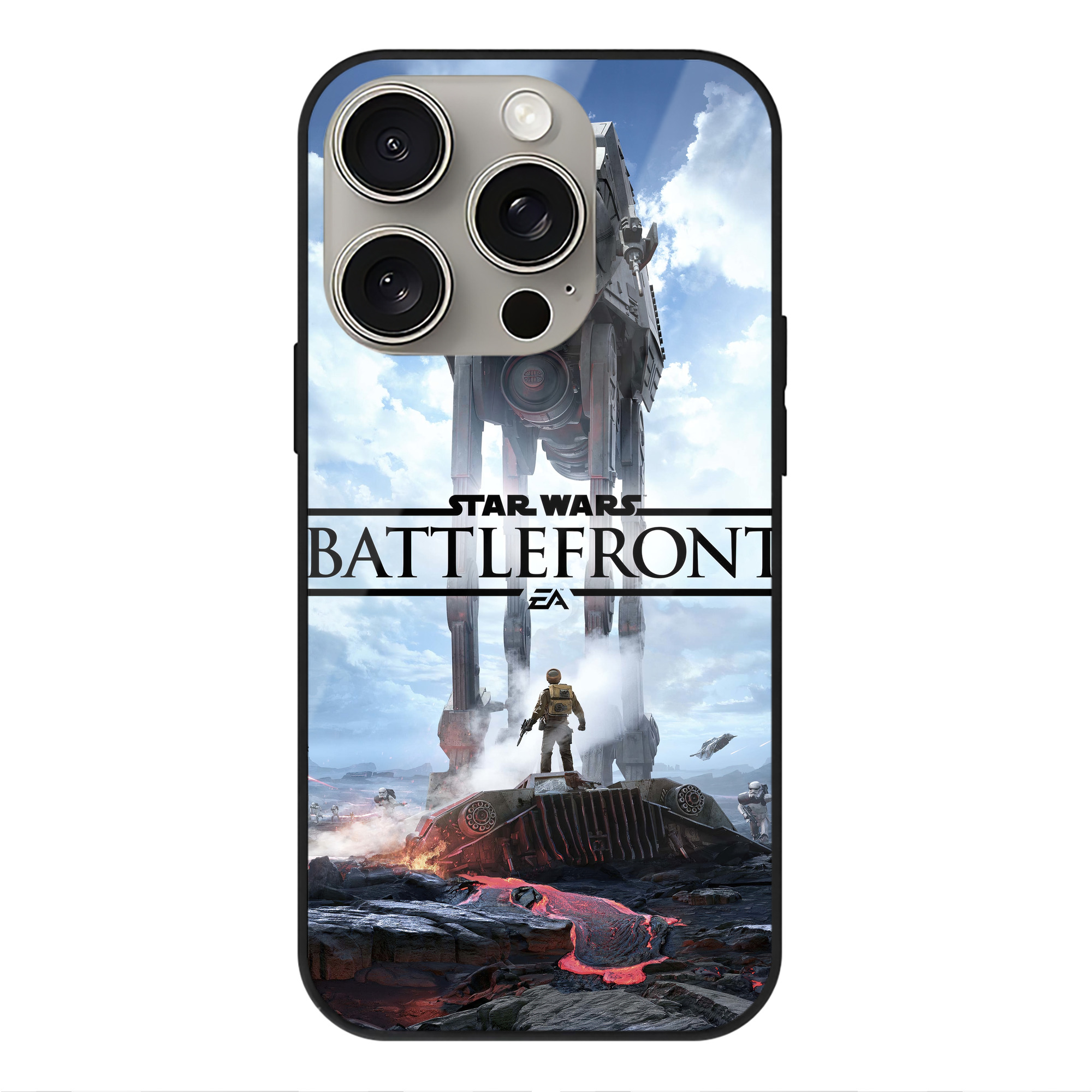 （画像用） スター・ウォーズ Star Wars 【iPhone15Pro対応】スマホケース 耐衝撃＆黄変防止 背面ガラス