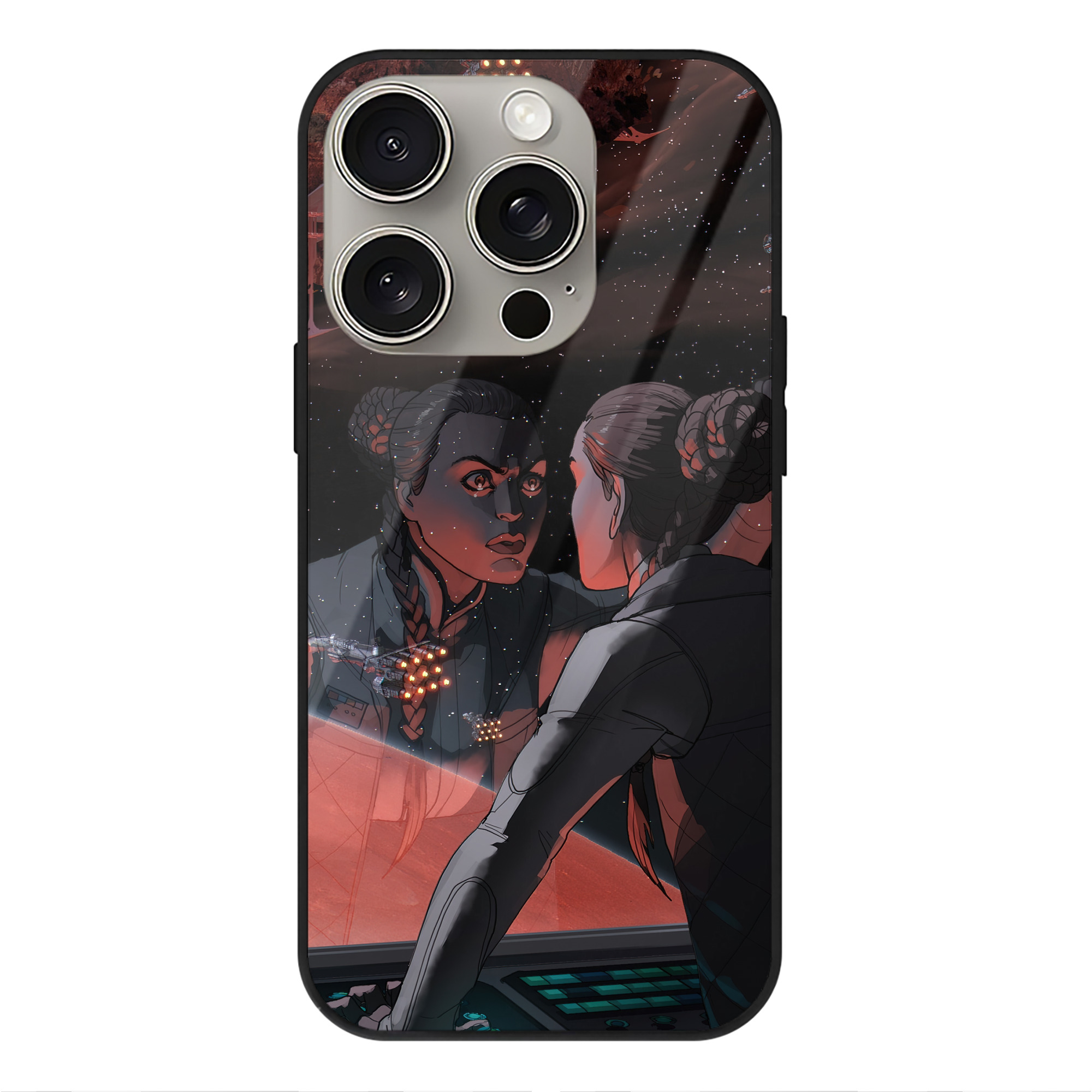 （画像用） スター・ウォーズ Star Wars 【iPhone15Pro対応】スマホケース 耐衝撃＆黄変防止 背面ガラス