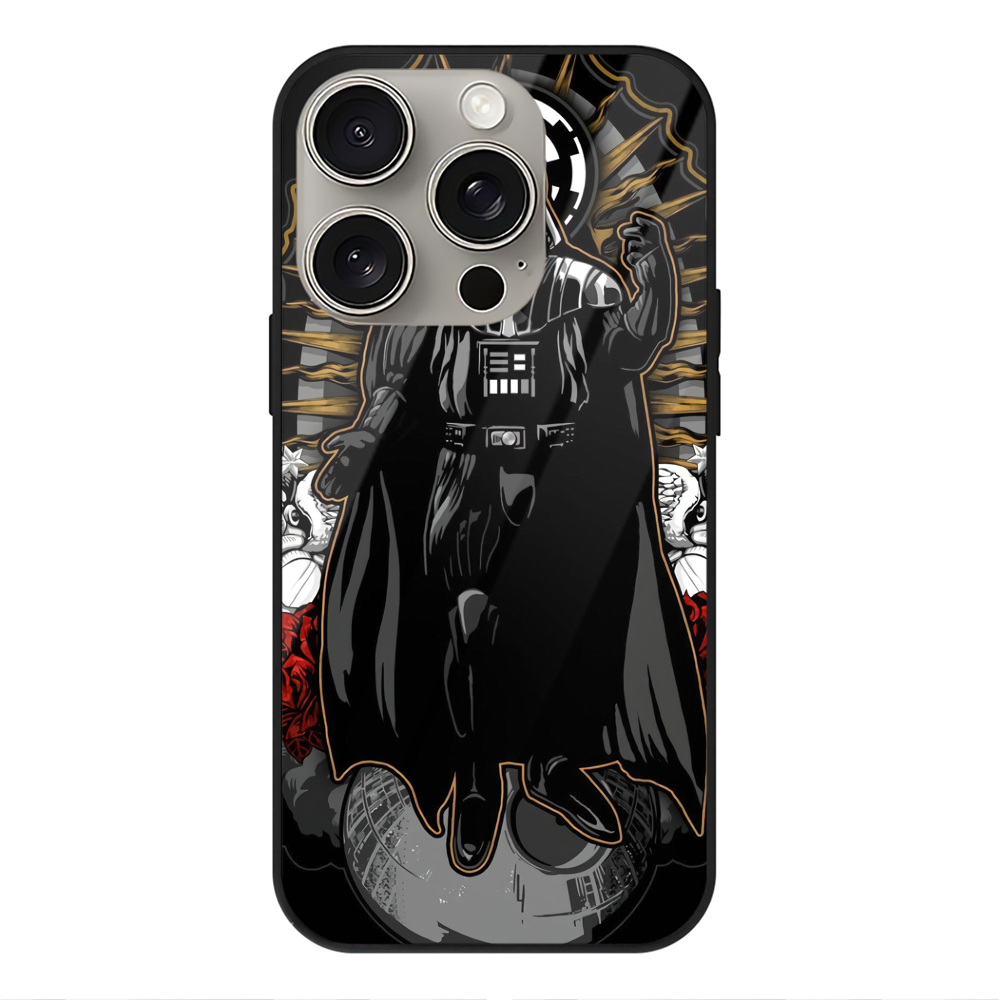 （画像用） スター・ウォーズ Star Wars 【iPhone15Pro対応】スマホケース 耐衝撃＆黄変防止 背面ガラス