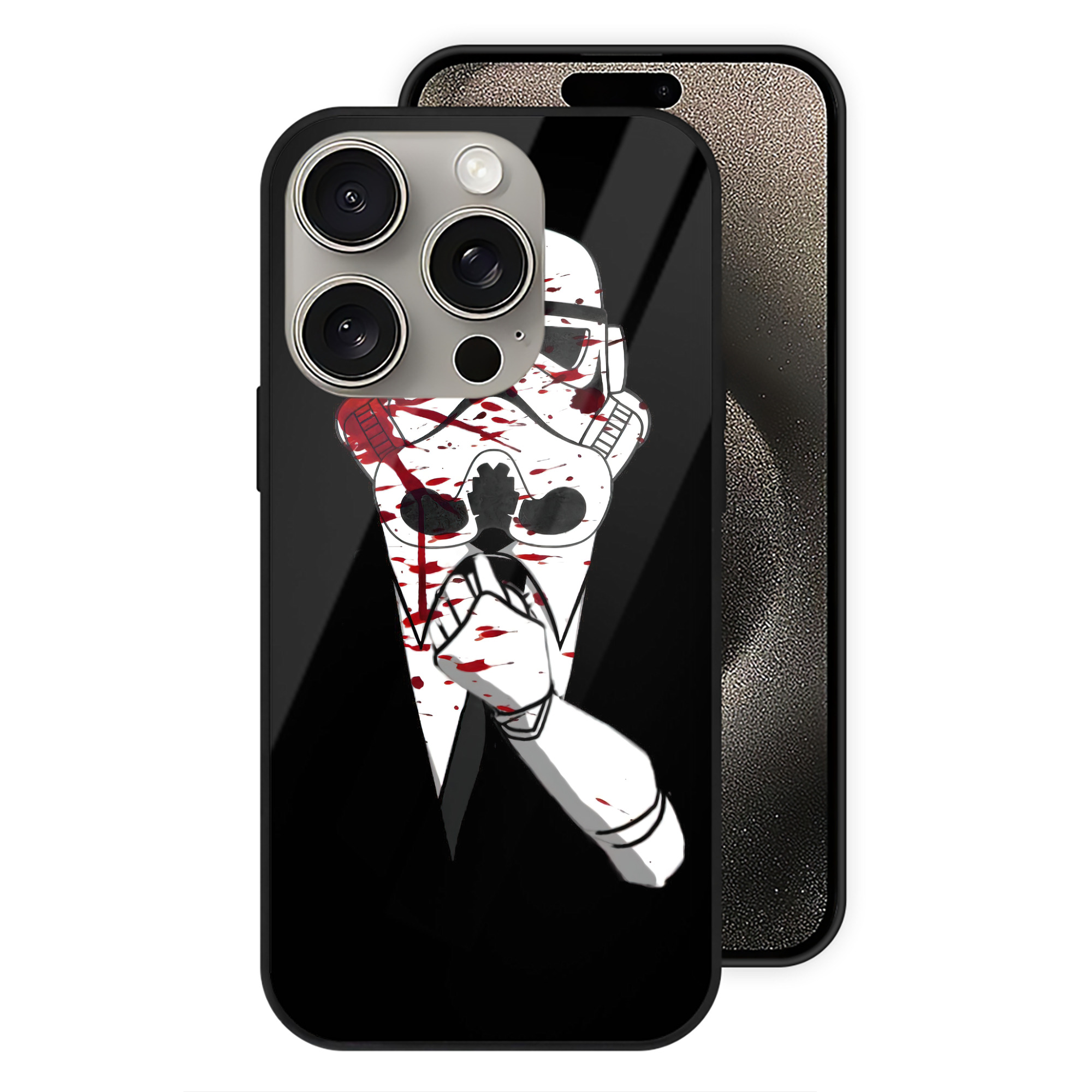 （画像用） スター・ウォーズ Star Wars 【iPhone15Pro対応】スマホケース 耐衝撃＆黄変防止 背面ガラス