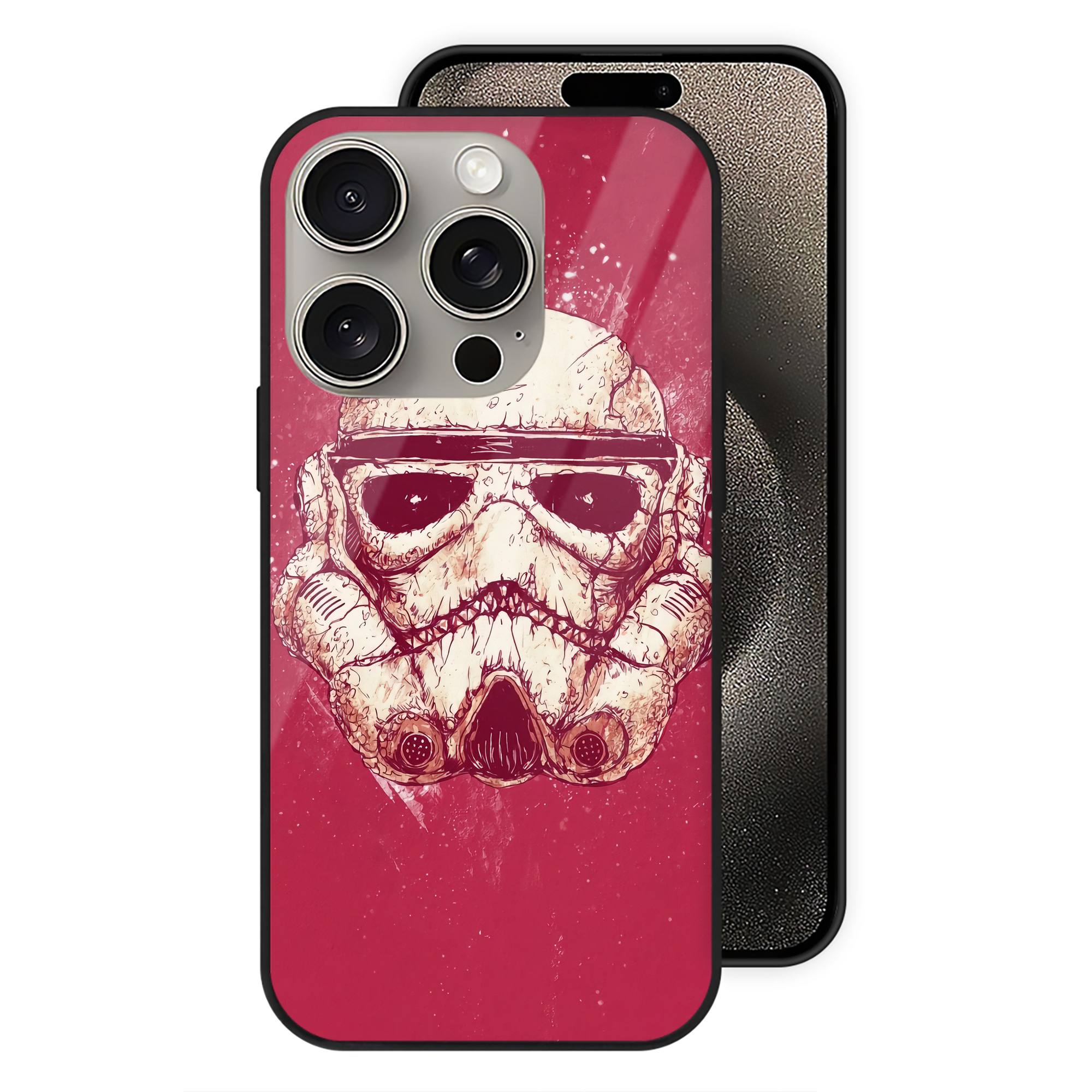 （画像用） スター・ウォーズ Star Wars 【iPhone15Pro対応】スマホケース 耐衝撃＆黄変防止 背面ガラス