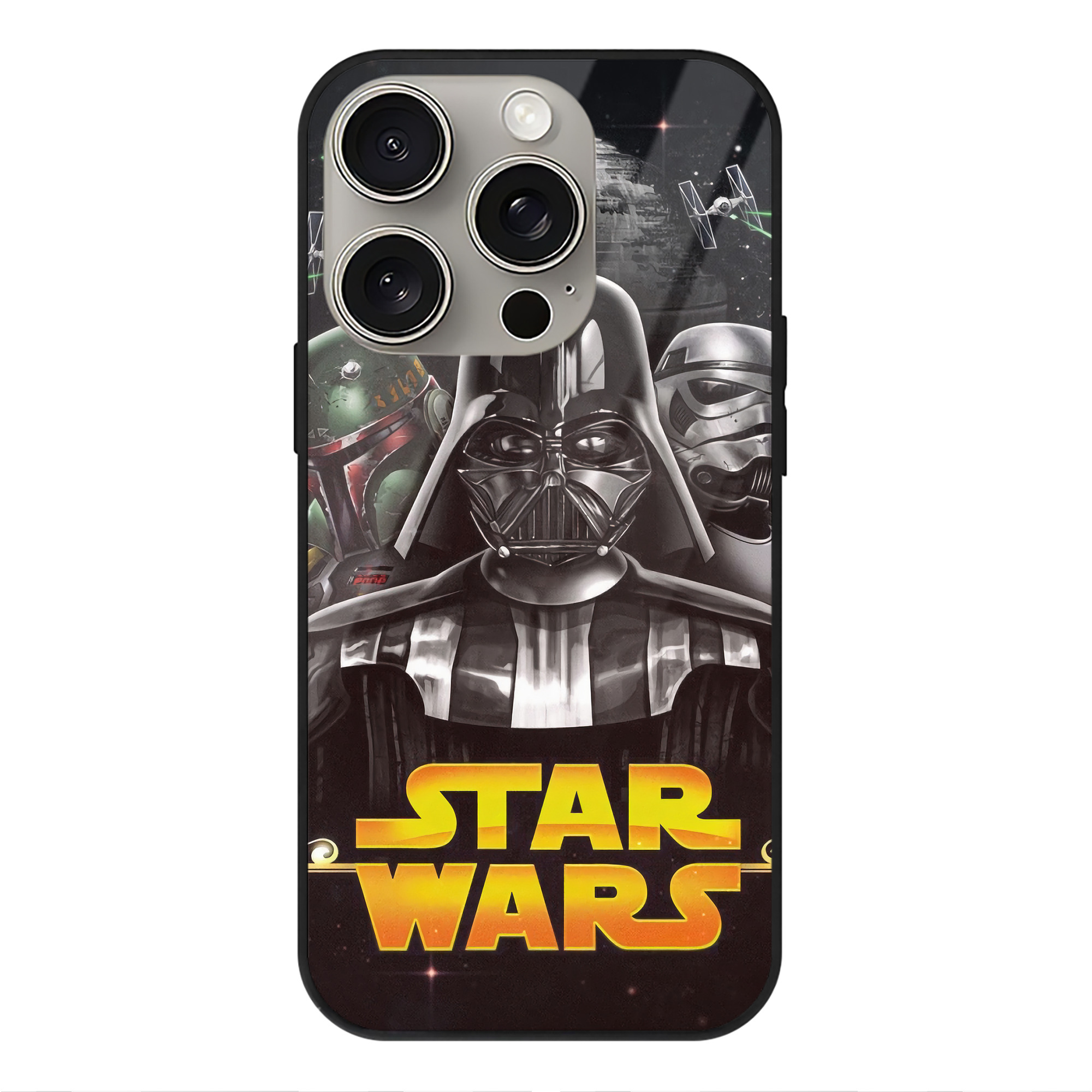 （画像用） スター・ウォーズ Star Wars 【iPhone15Pro対応】スマホケース 耐衝撃＆黄変防止 背面ガラス