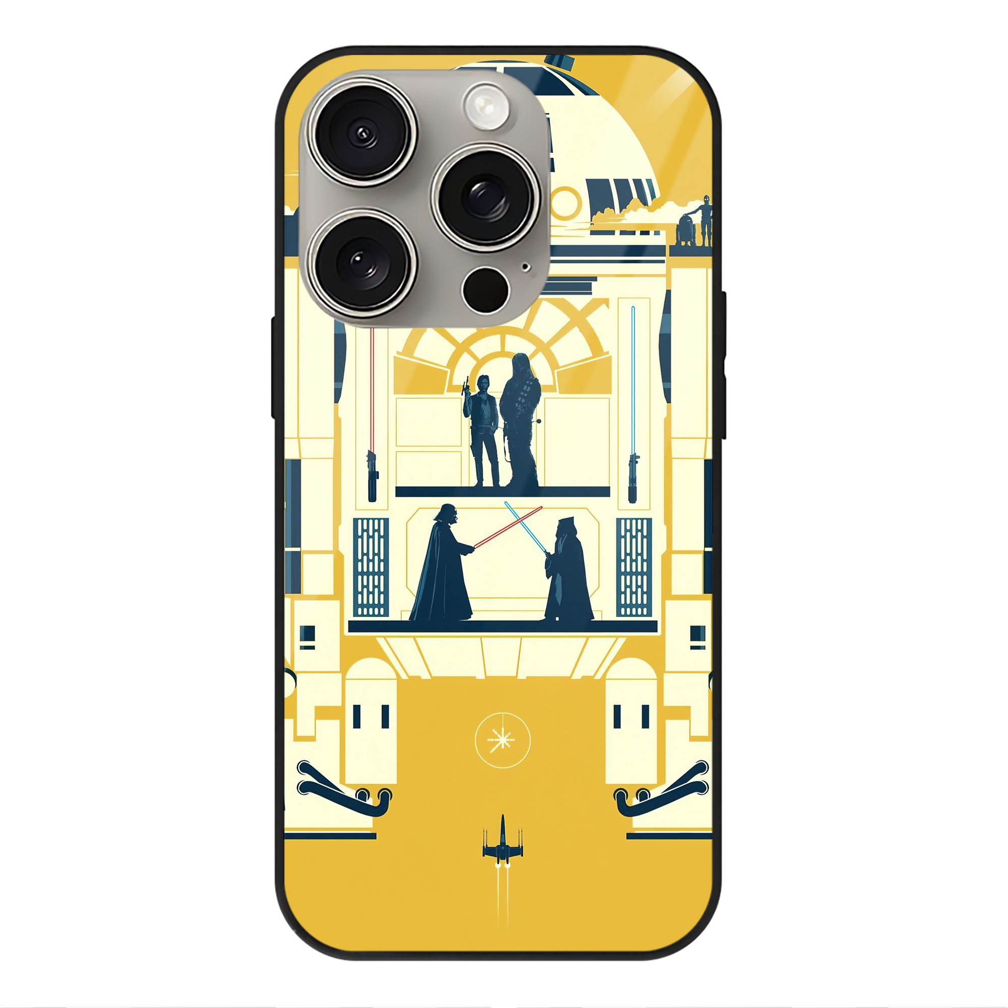 （画像用） スター・ウォーズ Star Wars 【iPhone15Pro対応】スマホケース 耐衝撃＆黄変防止 背面ガラス