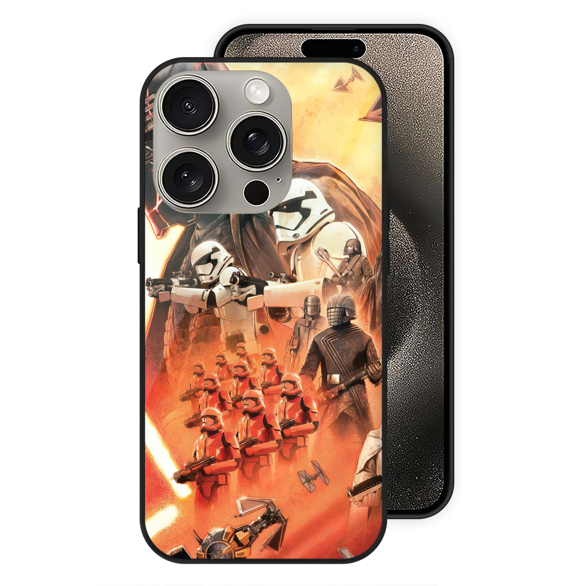 （画像用） スター・ウォーズ Star Wars 【iPhone15Pro対応】スマホケース 耐衝撃＆黄変防止 背面ガラス
