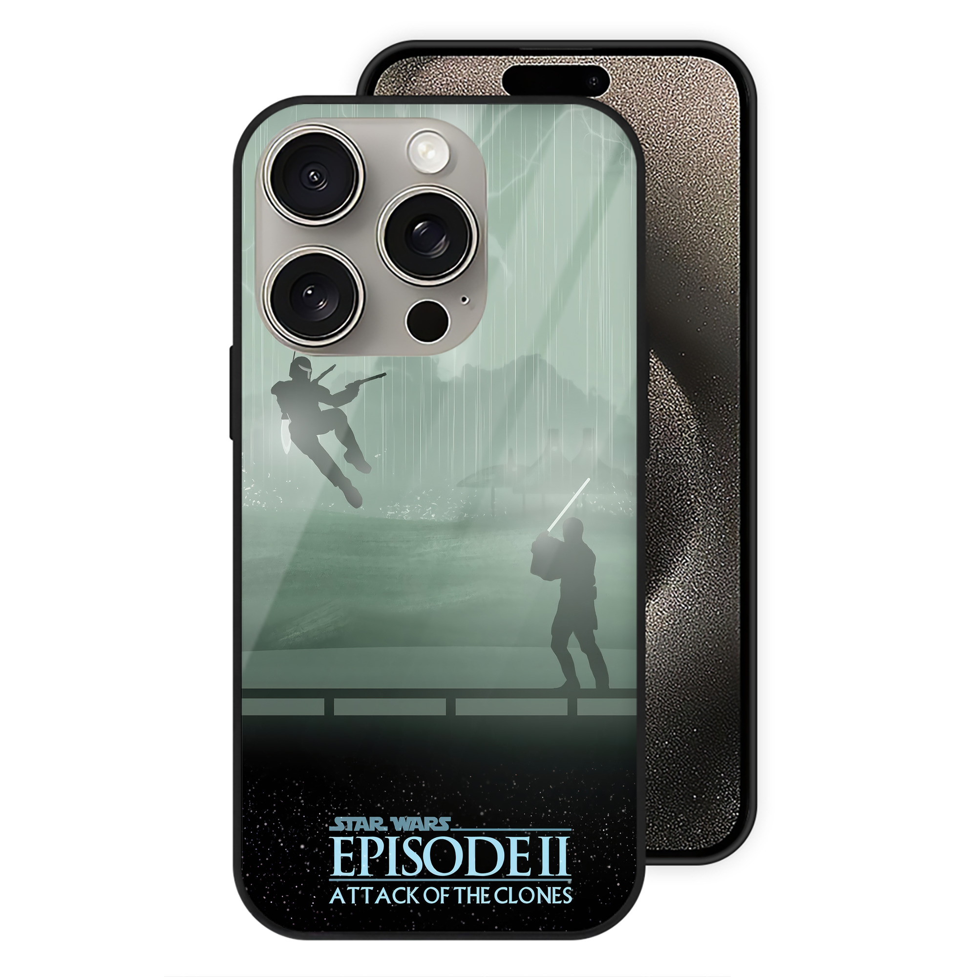 （画像用） スター・ウォーズ Star Wars 【iPhone15Pro対応】スマホケース 耐衝撃＆黄変防止 背面ガラス
