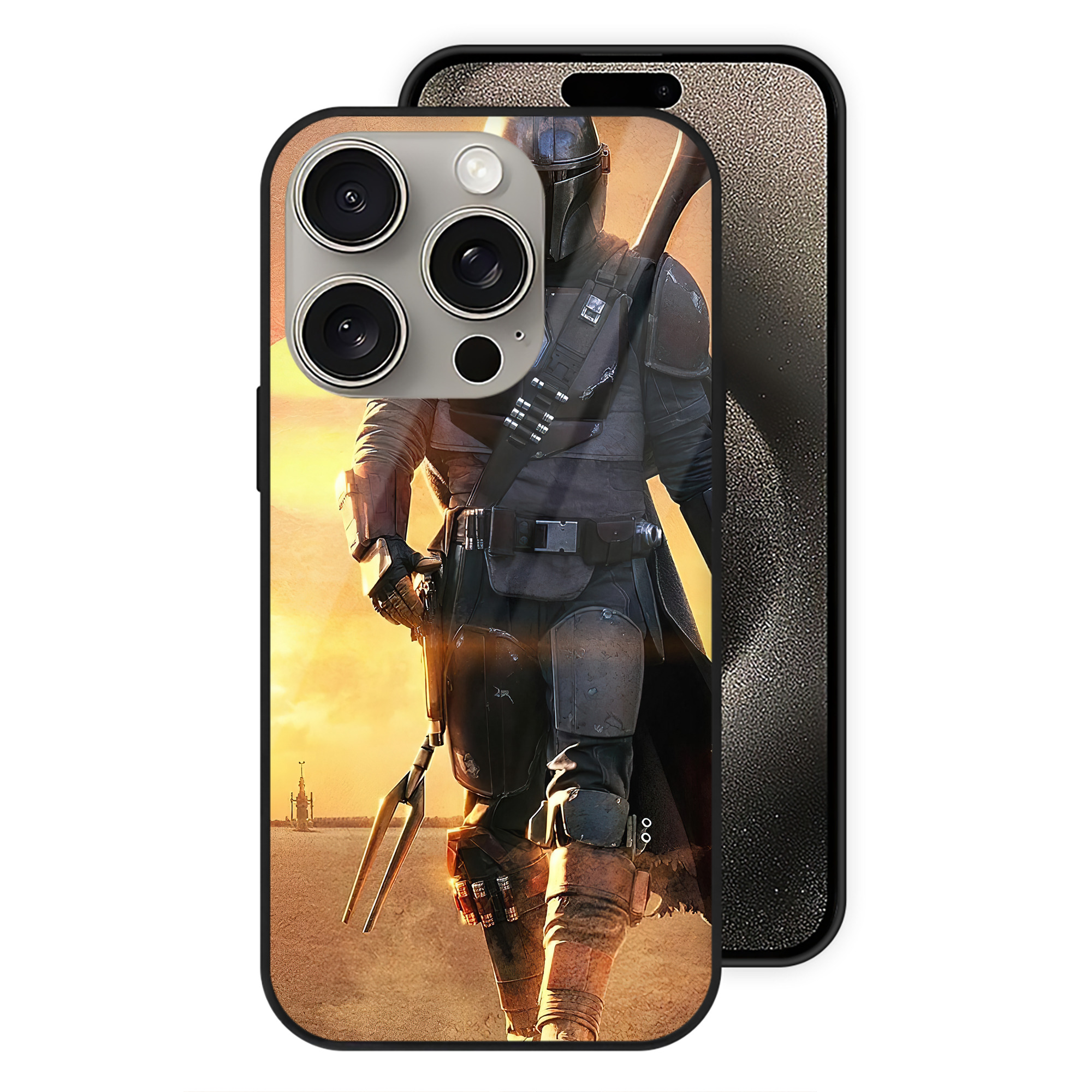 （画像用） スター・ウォーズ Star Wars 【iPhone15Pro対応】スマホケース 耐衝撃＆黄変防止 背面ガラス