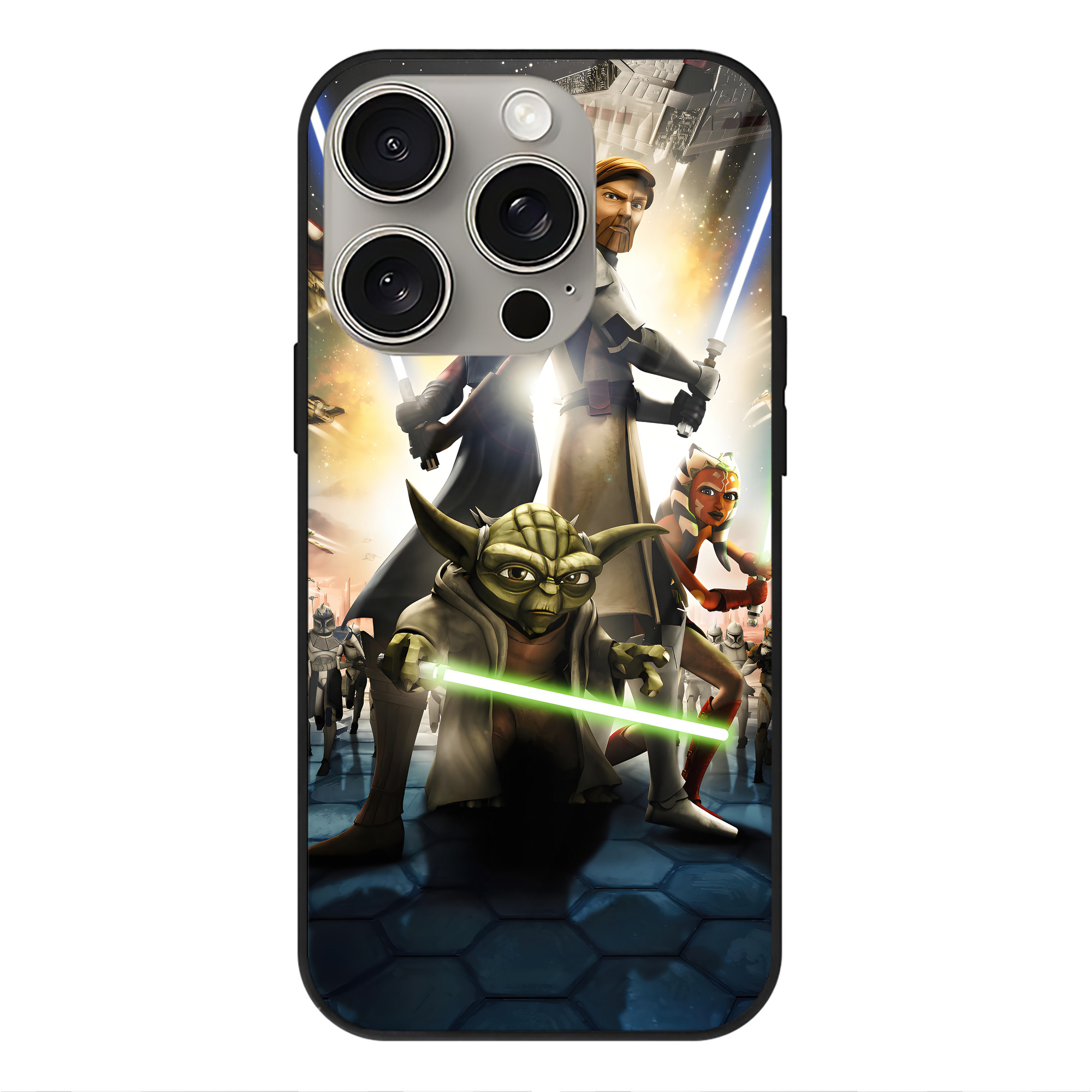 （画像用） スター・ウォーズ Star Wars 【iPhone15Pro対応】スマホケース 耐衝撃＆黄変防止 背面ガラス