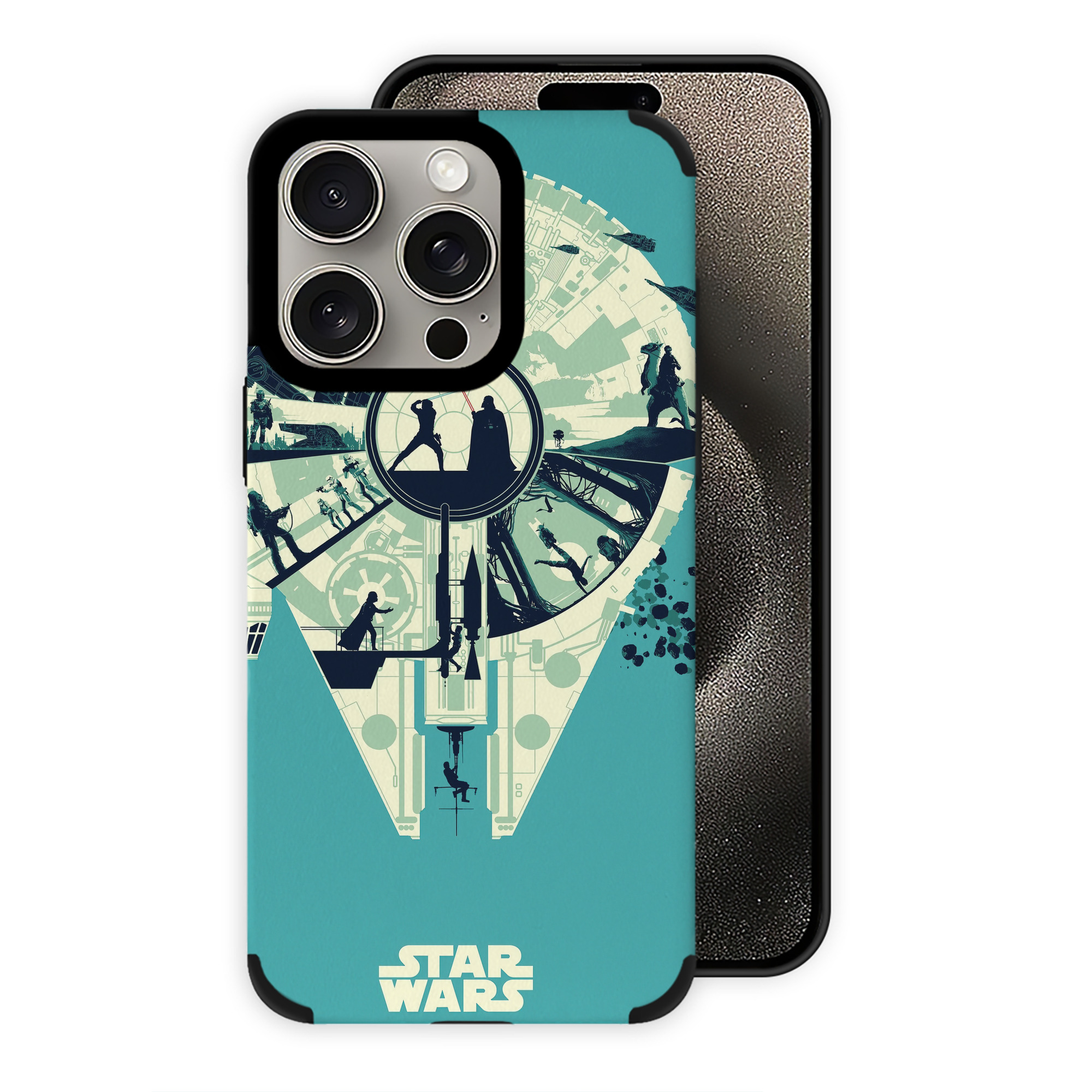 （画像用） スター・ウォーズ Star Wars 【iPhone15ProMax対応】 PUレザー スマホケース 耐衝撃＆黄変防止