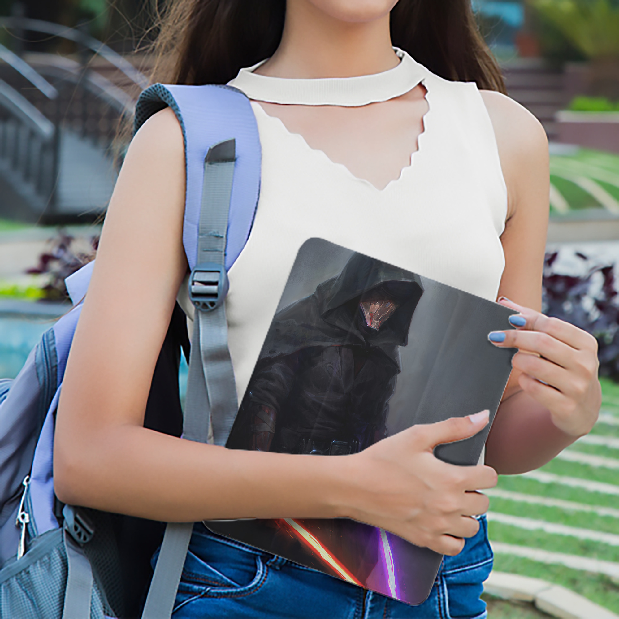 スター・ウォーズ Star Wars IPad ケース ペン収納付き 三つ折りスタンド PUレザー×シリコン 対応機種9.5/10.5/10.9インチ
