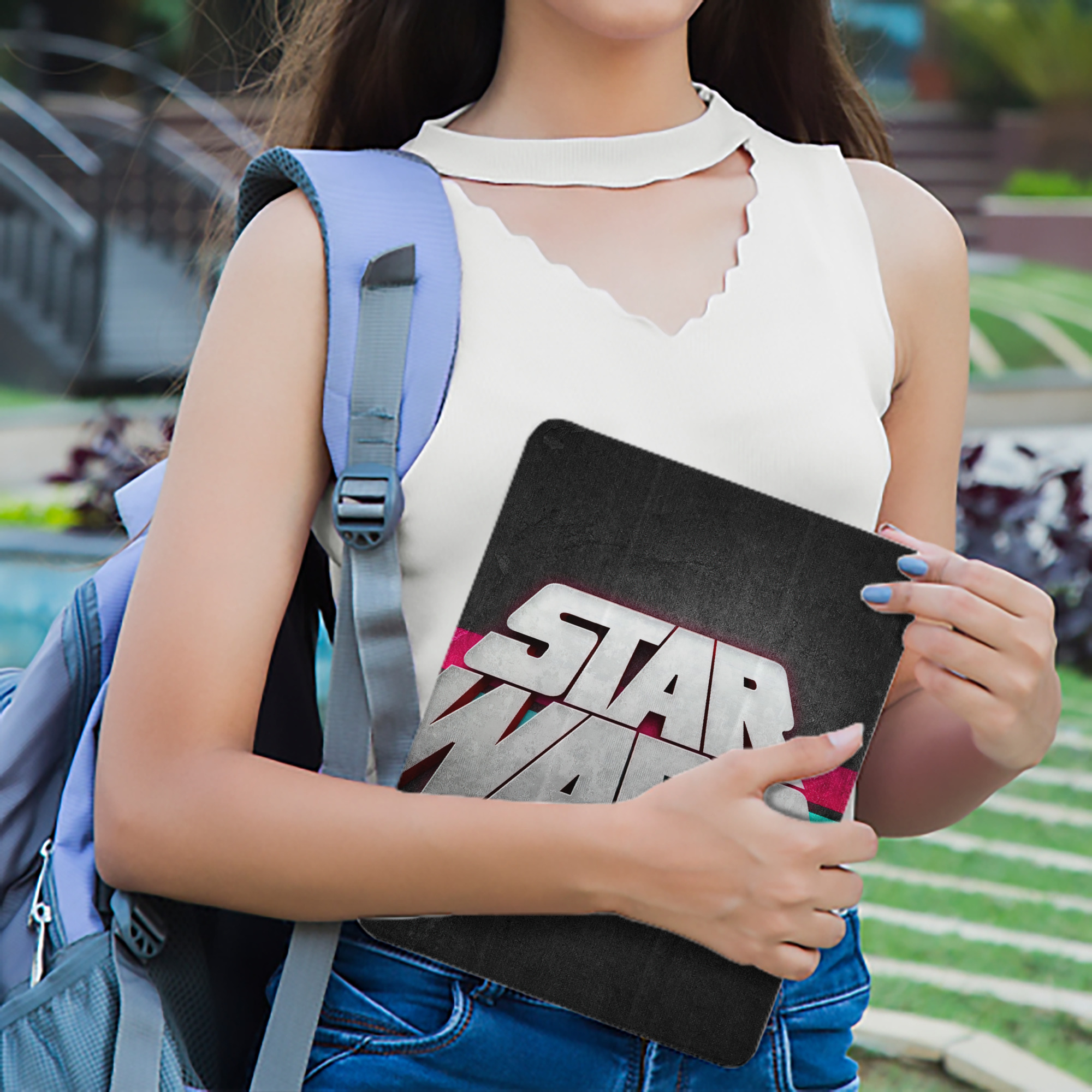 スター・ウォーズ Star Wars IPad ケース ペン収納付き 三つ折りスタンド PUレザー×シリコン 対応機種9.5/10.5/10.9インチ