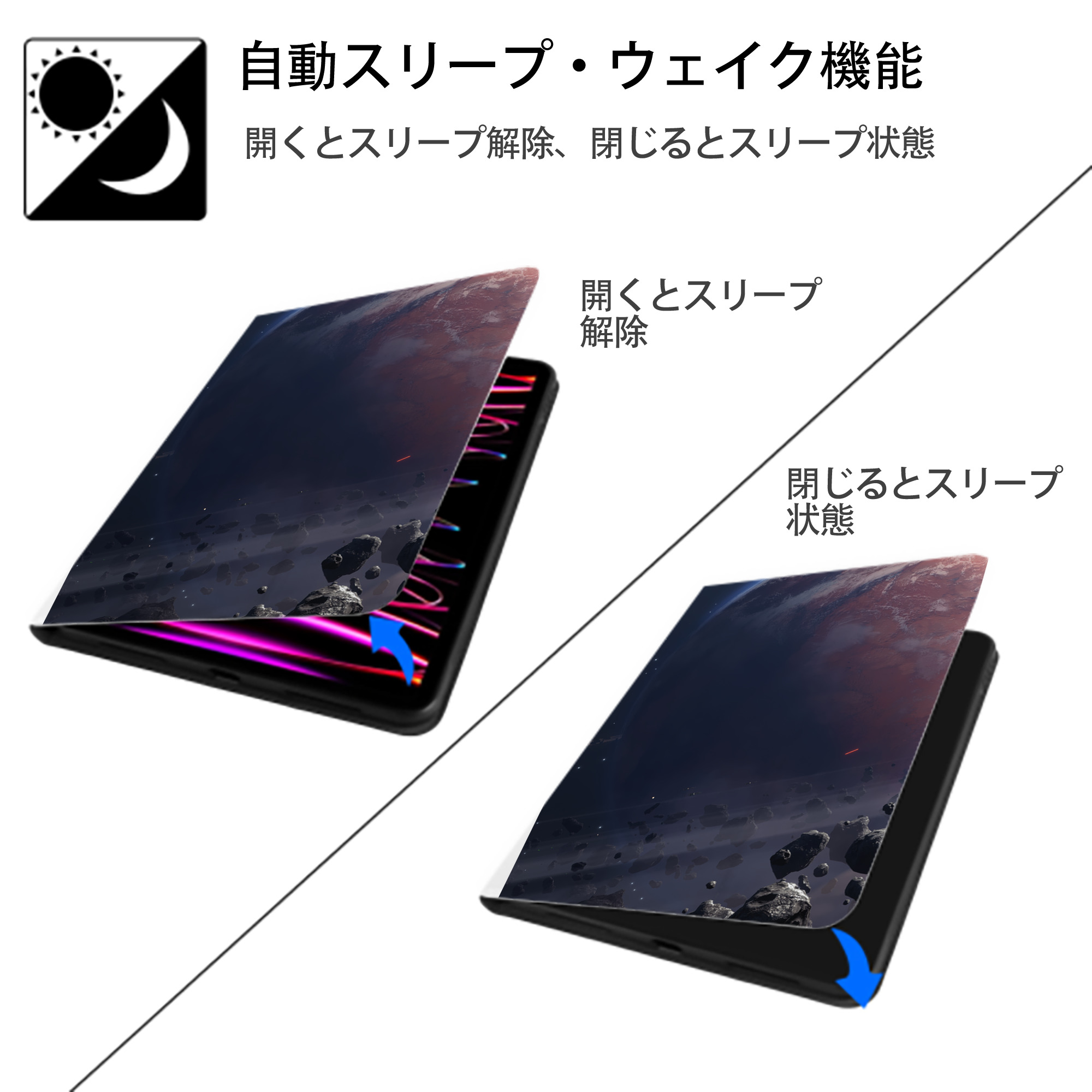 スター・ウォーズ Star Wars IPad ケース ペン収納付き 三つ折りスタンド PUレザー×シリコン 対応機種9.5/10.5/10.9インチ