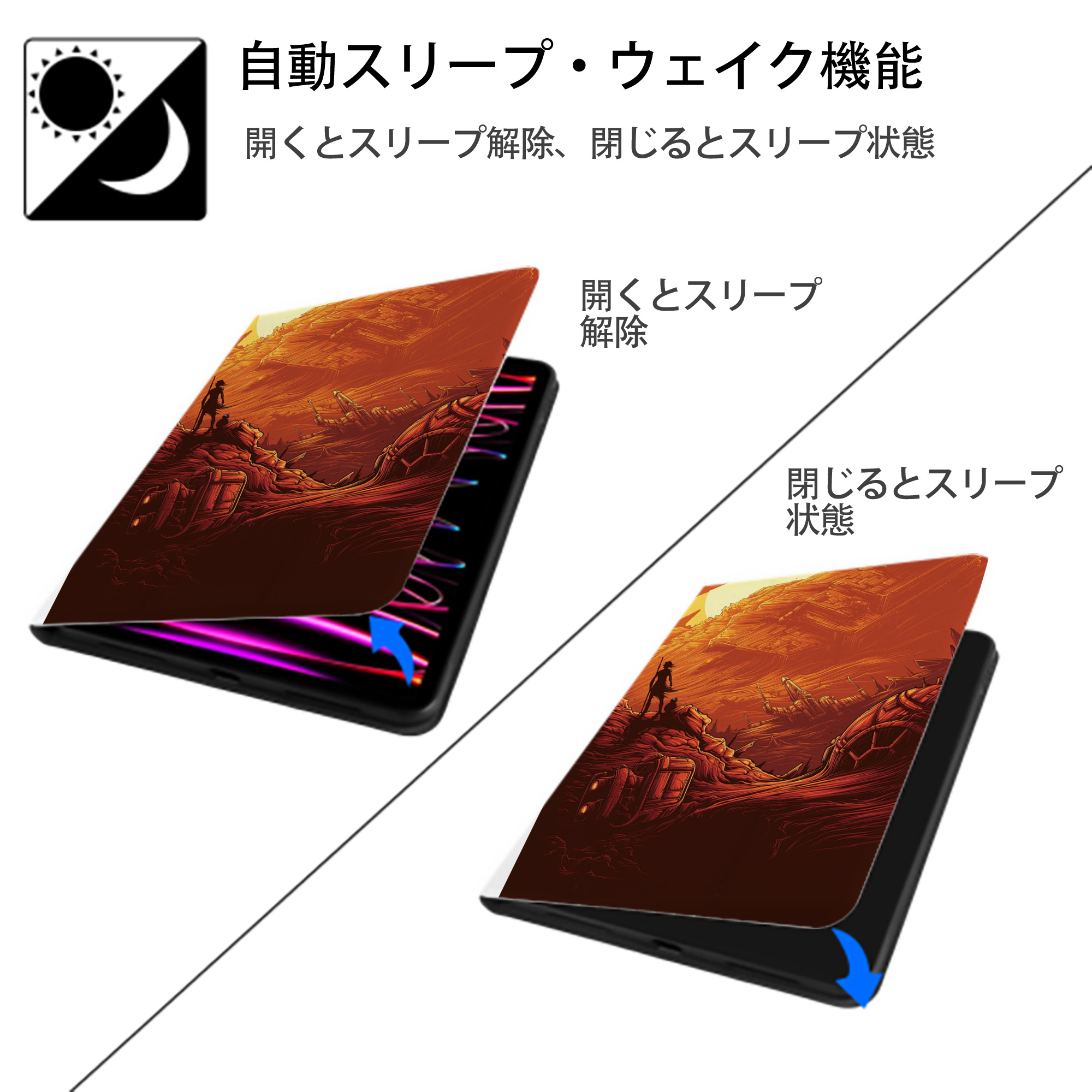 スター・ウォーズ Star Wars IPad ケース ペン収納付き 三つ折りスタンド PUレザー×シリコン 対応機種9.5/10.5/10.9インチ