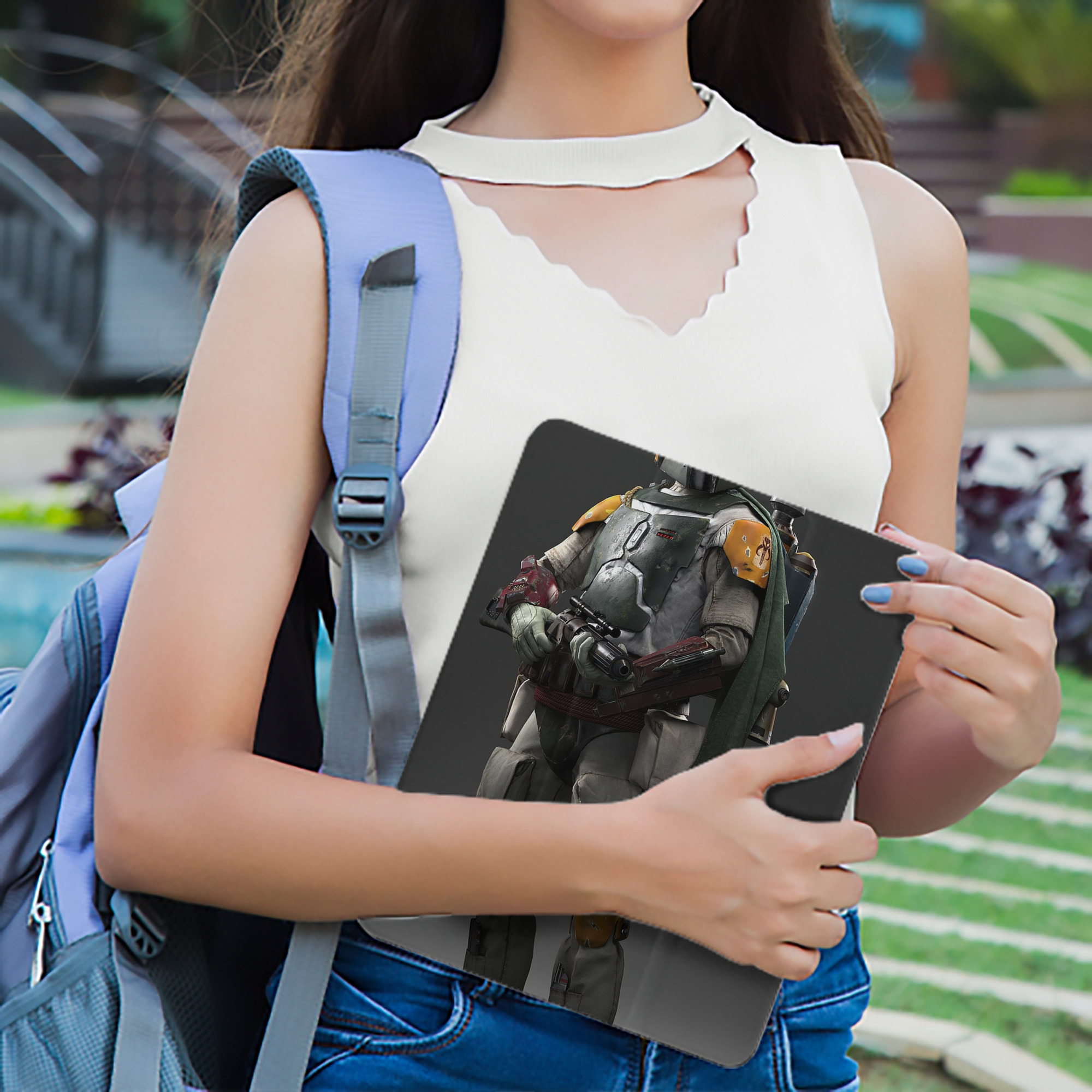 スター・ウォーズ Star Wars IPad ケース ペン収納付き 三つ折りスタンド PUレザー×シリコン 対応機種9.5/10.5/10.9インチ