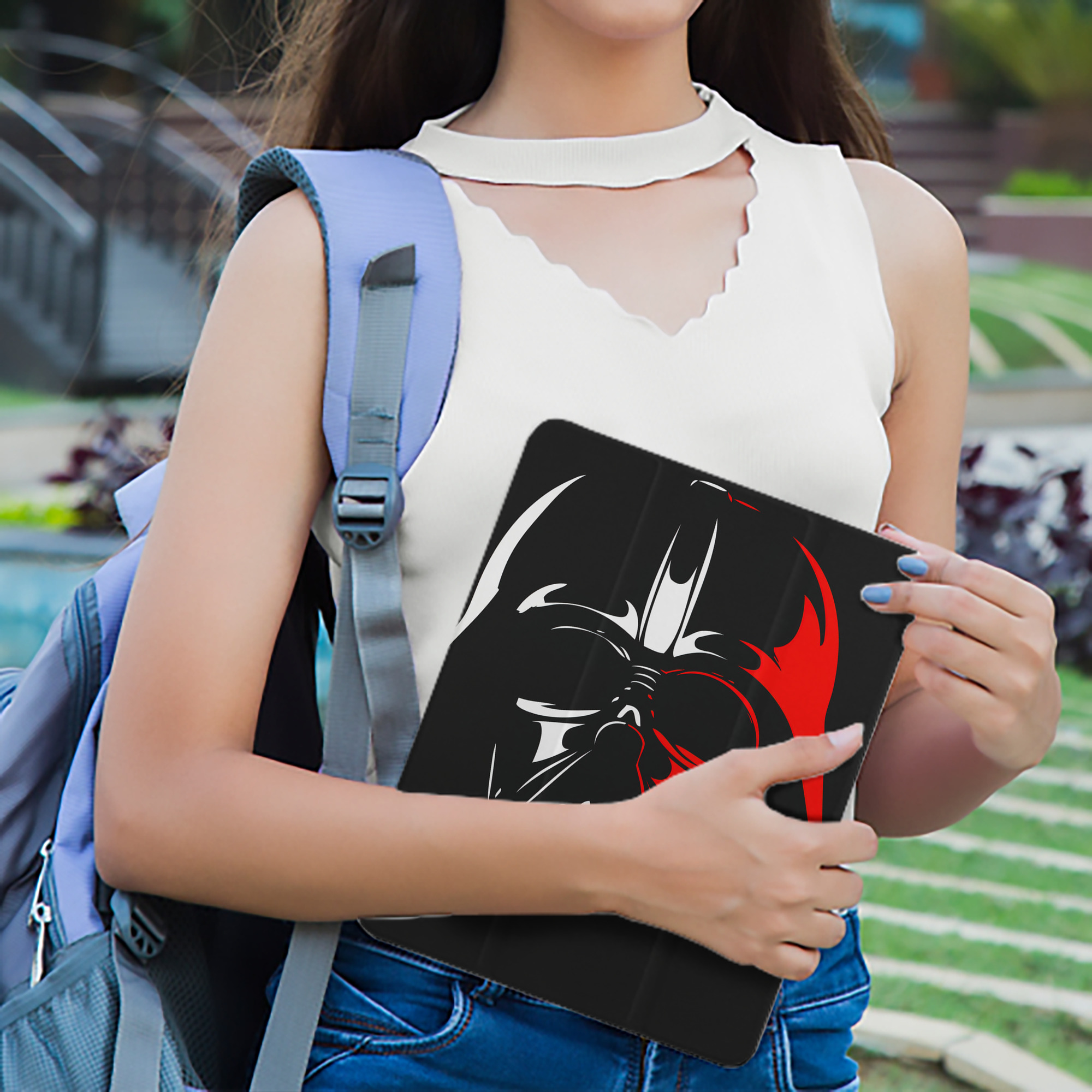 スター・ウォーズ Star Wars IPad ケース ペン収納付き 三つ折りスタンド PUレザー×シリコン 対応機種9.5/10.5/10.9インチ
