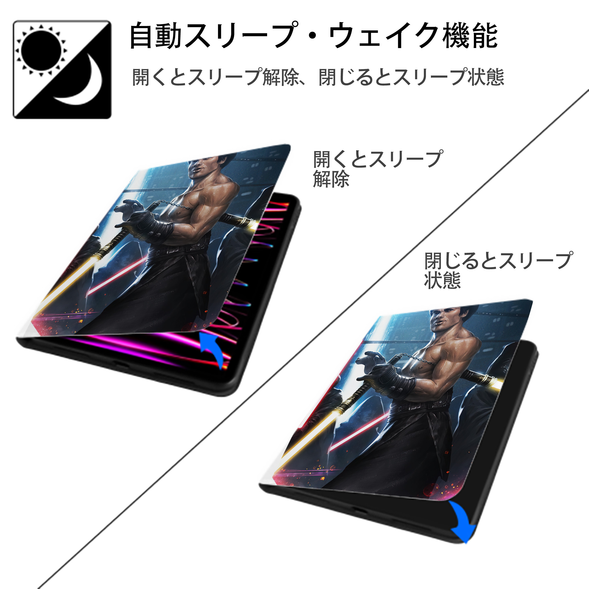 スター・ウォーズ Star Wars IPad ケース ペン収納付き 三つ折りスタンド PUレザー×シリコン 対応機種9.5/10.5/10.9インチ