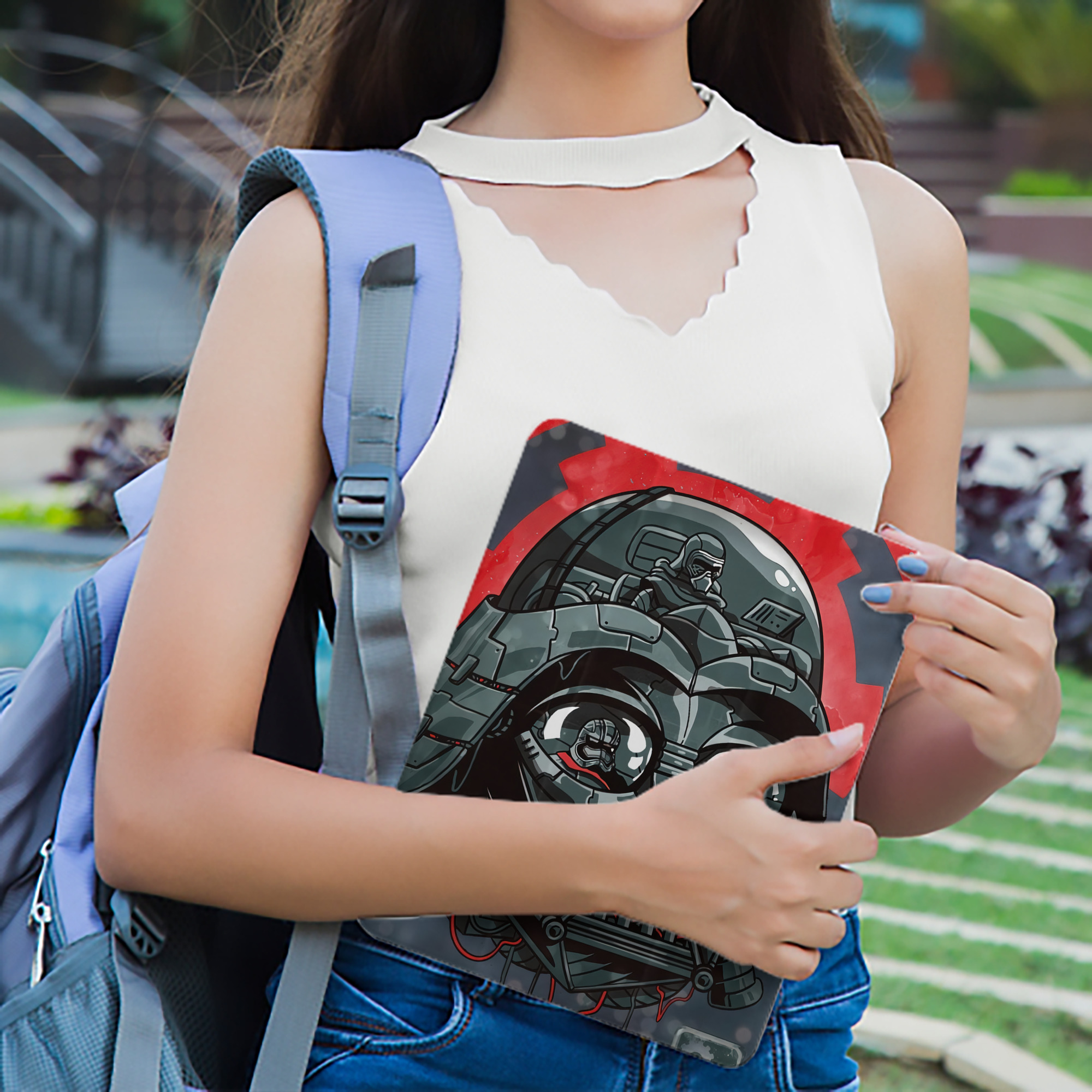 スター・ウォーズ Star Wars IPad ケース ペン収納付き 三つ折りスタンド PUレザー×シリコン 対応機種9.5/10.5/10.9インチ