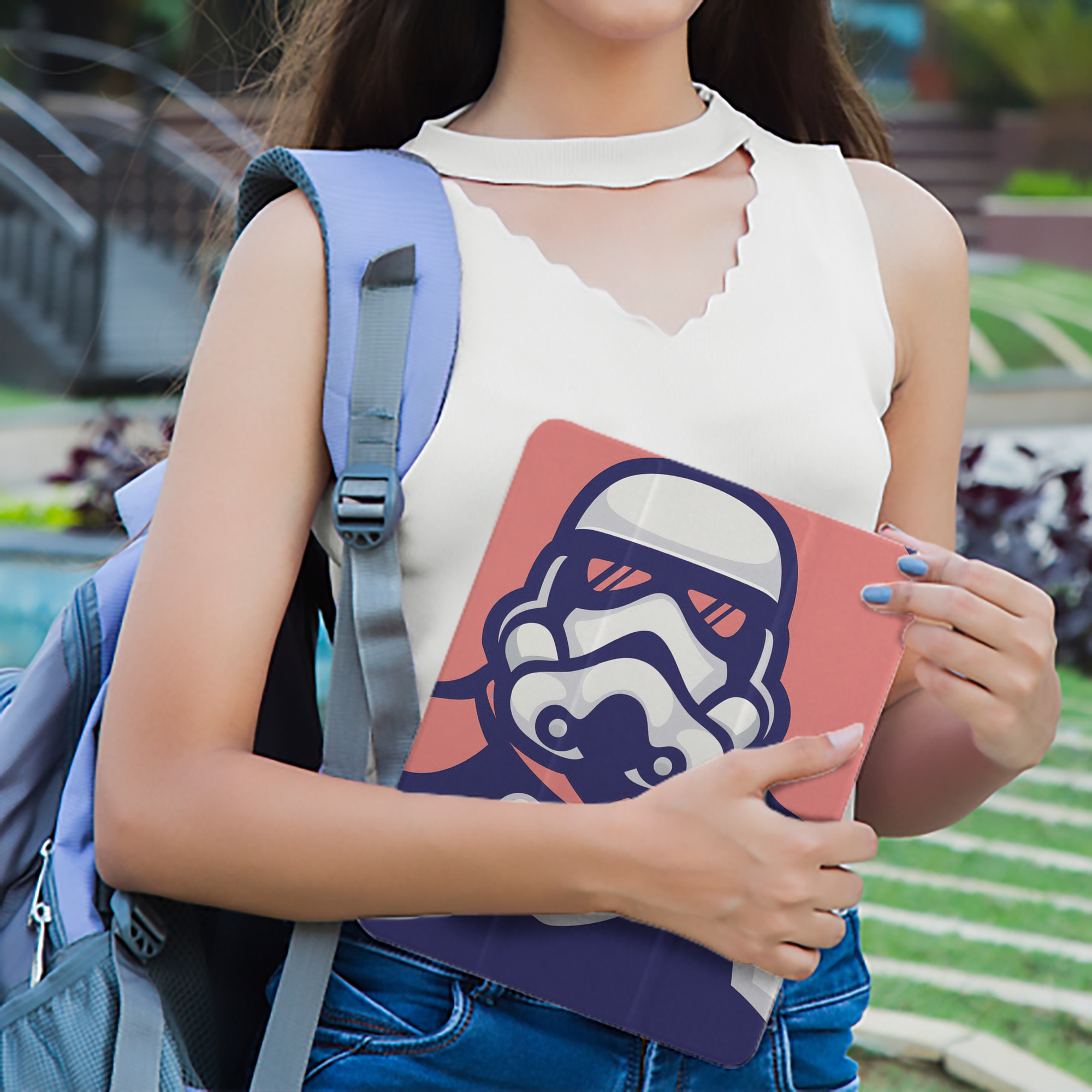 スター・ウォーズ Star Wars IPad ケース ペン収納付き 三つ折りスタンド PUレザー×シリコン 対応機種9.5/10.5/10.9インチ