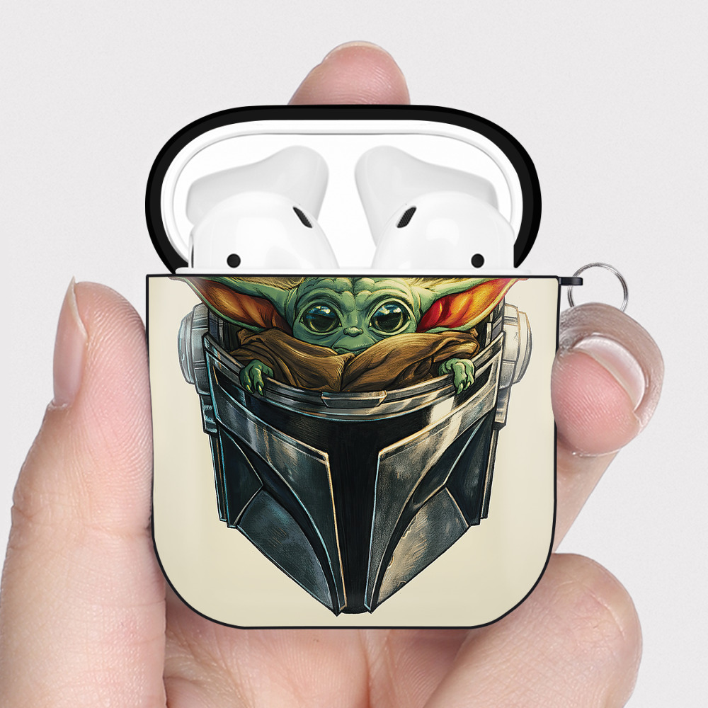 （画像用） スター・ウォーズ Star Wars AirPods 第2世代保護ケース ハードシェル ブラック 耐衝撃・防指紋・カラビナ付き