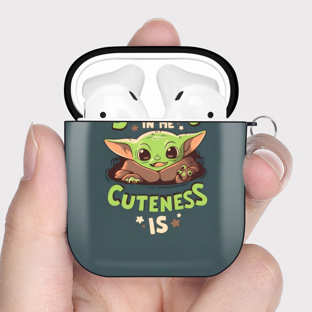 （画像用） スター・ウォーズ Star Wars AirPods 第2世代保護ケース ハードシェル ブラック 耐衝撃・防指紋・カラビナ付き