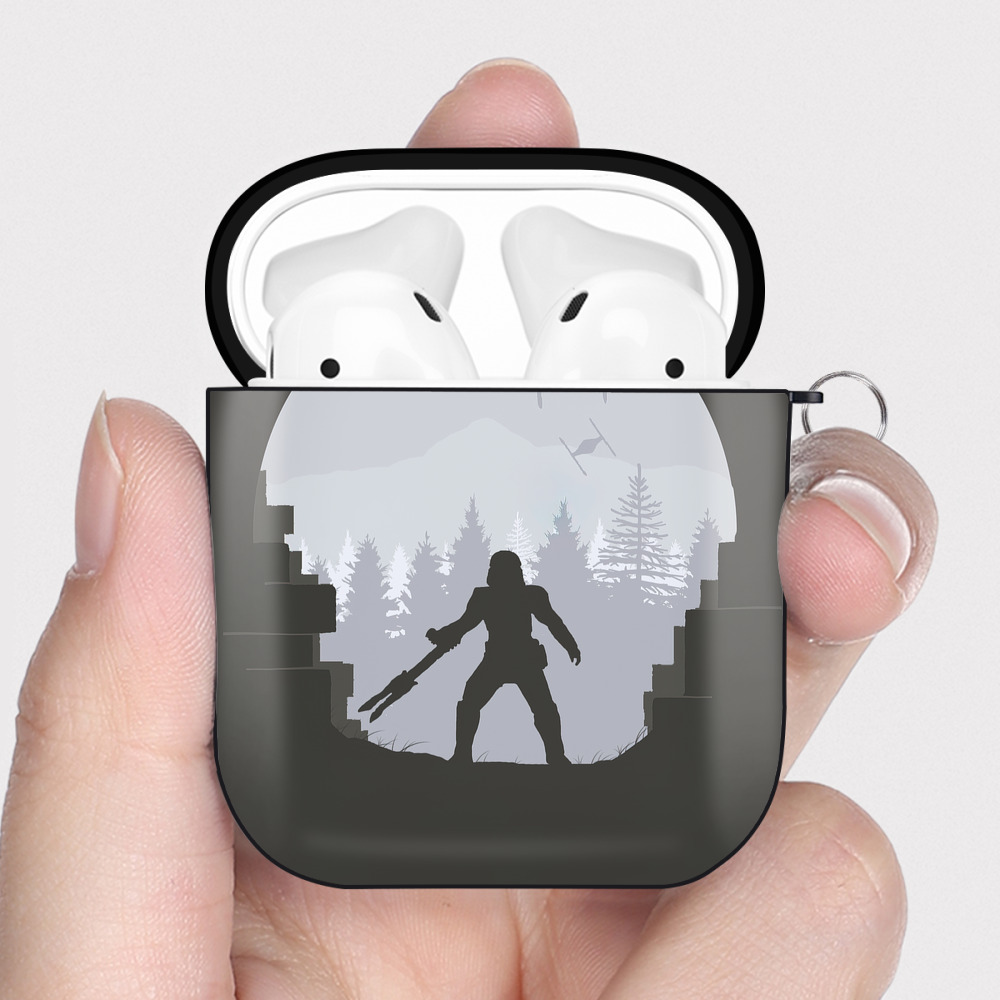 （画像用） スター・ウォーズ Star Wars AirPods 第2世代保護ケース ハードシェル ブラック 耐衝撃・防指紋・カラビナ付き