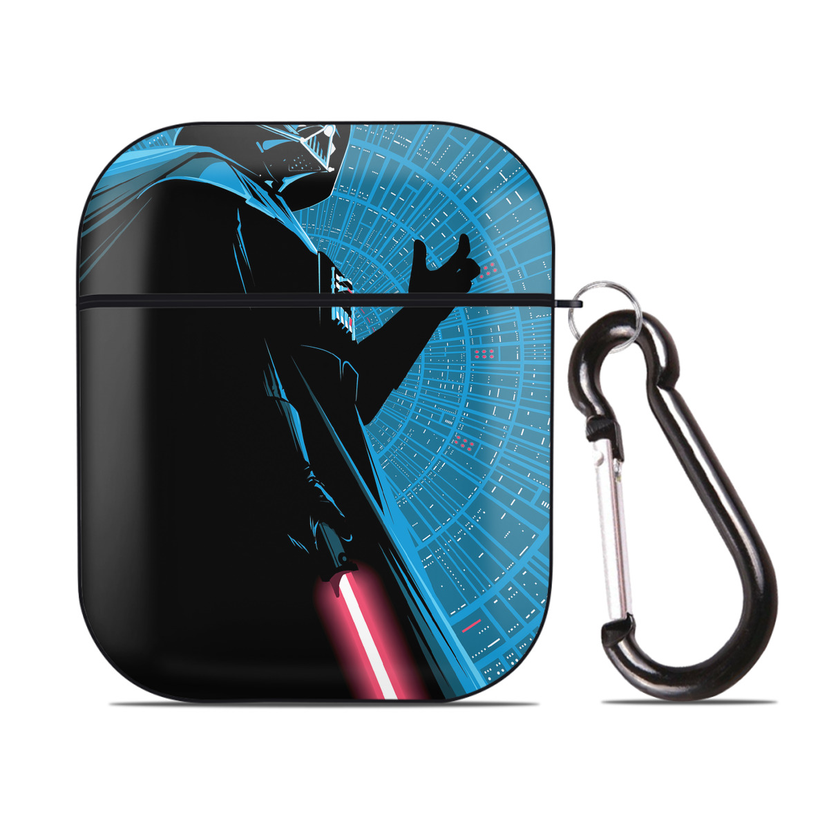 （画像用） スター・ウォーズ Star Wars AirPods 第2世代保護ケース ハードシェル ブラック 耐衝撃・防指紋・カラビナ付き