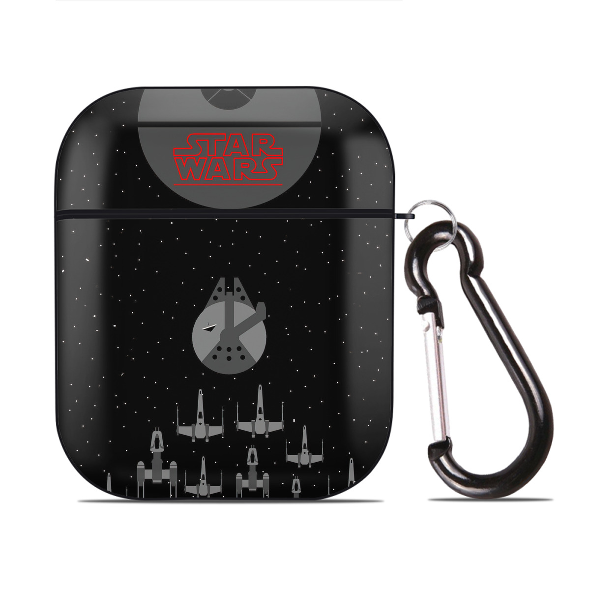 （画像用） スター・ウォーズ Star Wars AirPods 第2世代保護ケース ハードシェル ブラック 耐衝撃・防指紋・カラビナ付き