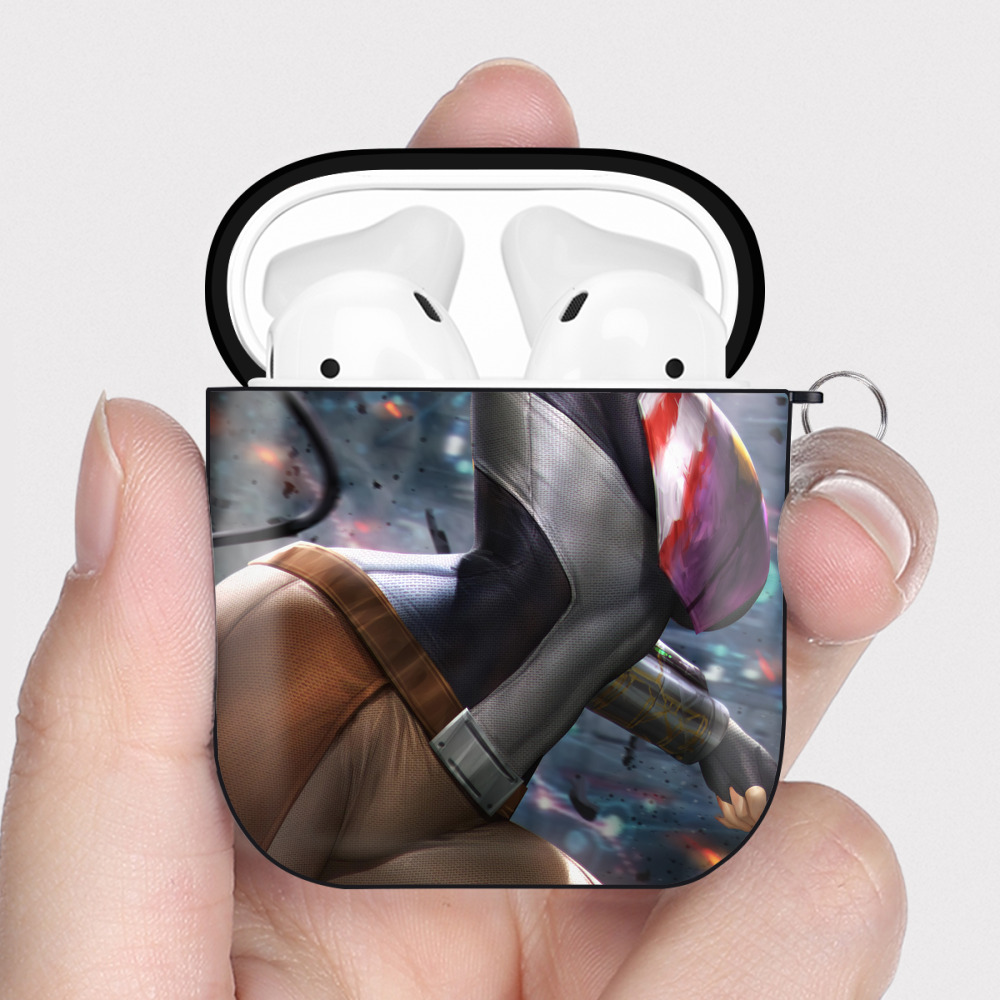 （画像用） スター・ウォーズ Star Wars AirPods 第2世代保護ケース ハードシェル ブラック 耐衝撃・防指紋・カラビナ付き