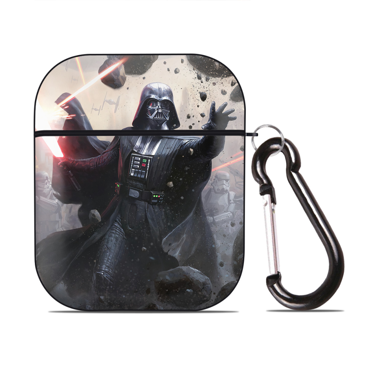 （画像用） スター・ウォーズ Star Wars AirPods 第2世代保護ケース ハードシェル ブラック 耐衝撃・防指紋・カラビナ付き