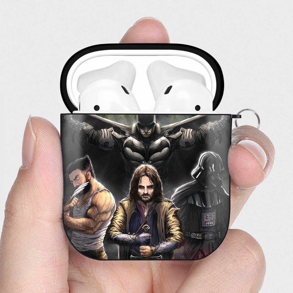 （画像用） スター・ウォーズ Star Wars AirPods 第2世代保護ケース ハードシェル ブラック 耐衝撃・防指紋・カラビナ付き