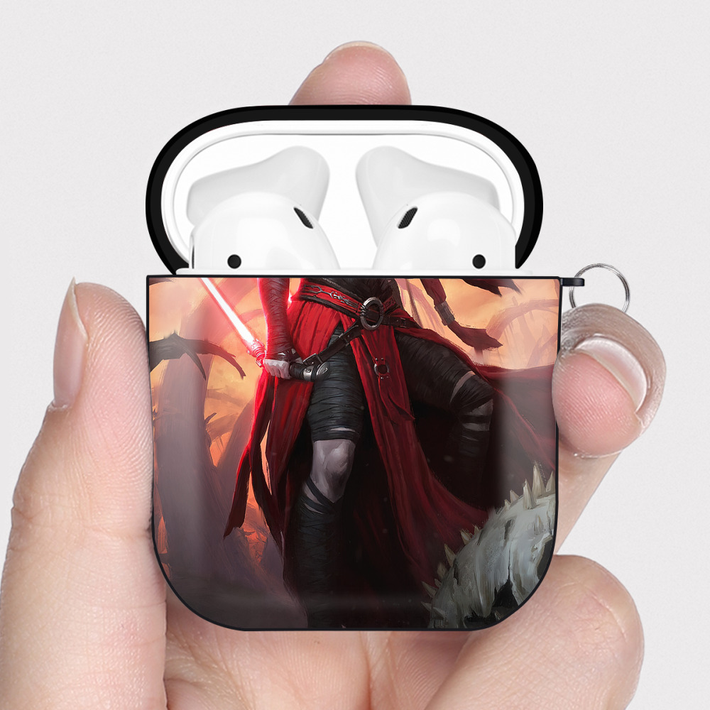 （画像用） スター・ウォーズ Star Wars AirPods 第2世代保護ケース ハードシェル ブラック 耐衝撃・防指紋・カラビナ付き