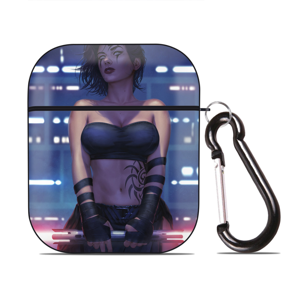 （画像用） スター・ウォーズ Star Wars AirPods 第2世代保護ケース ハードシェル ブラック 耐衝撃・防指紋・カラビナ付き