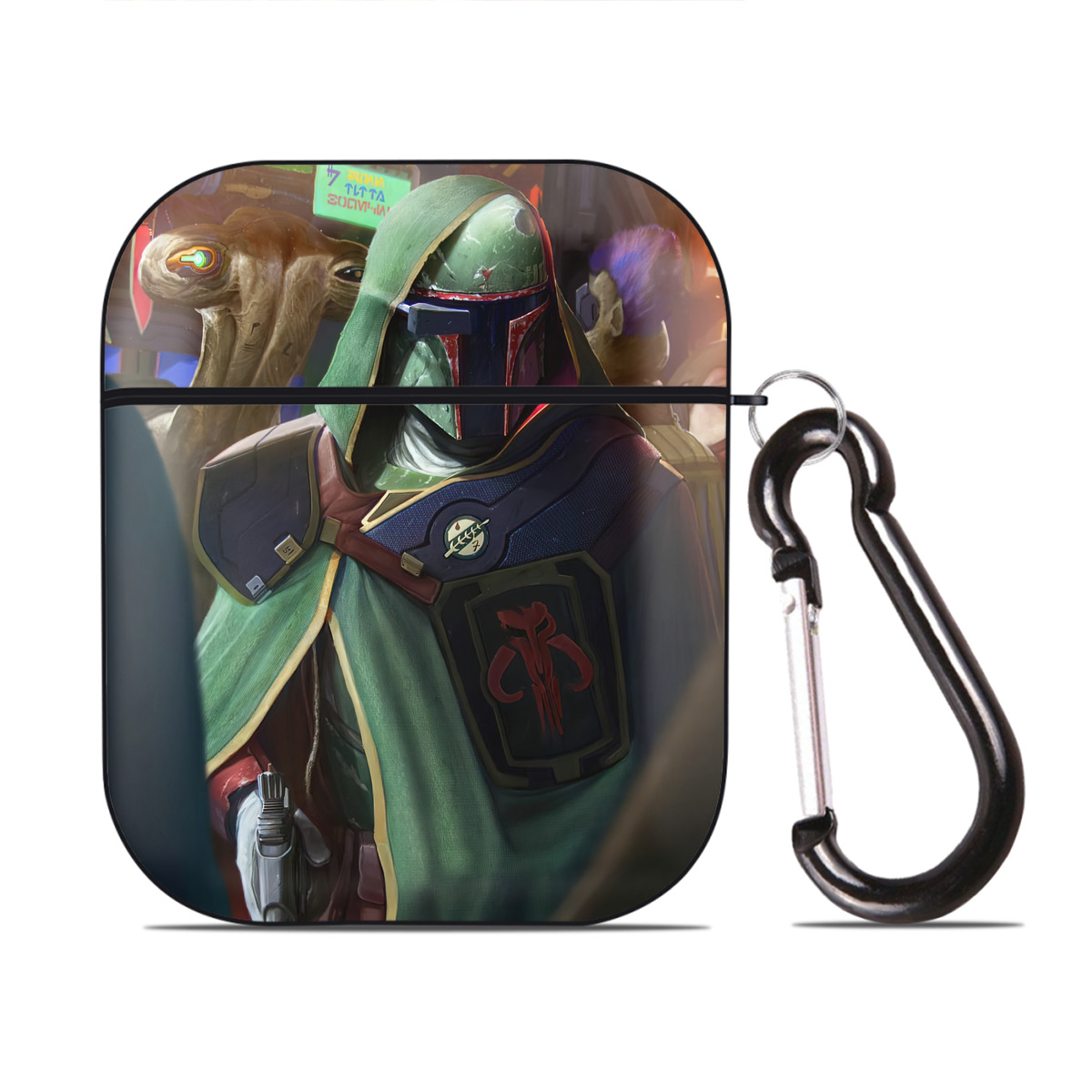 （画像用） スター・ウォーズ Star Wars AirPods 第2世代保護ケース ハードシェル ブラック 耐衝撃・防指紋・カラビナ付き