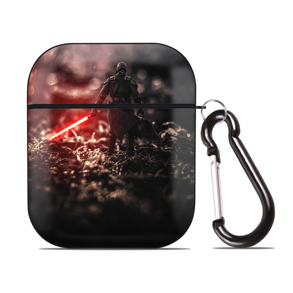 （画像用） スター・ウォーズ Star Wars AirPods 第2世代保護ケース ハードシェル ブラック 耐衝撃・防指紋・カラビナ付き