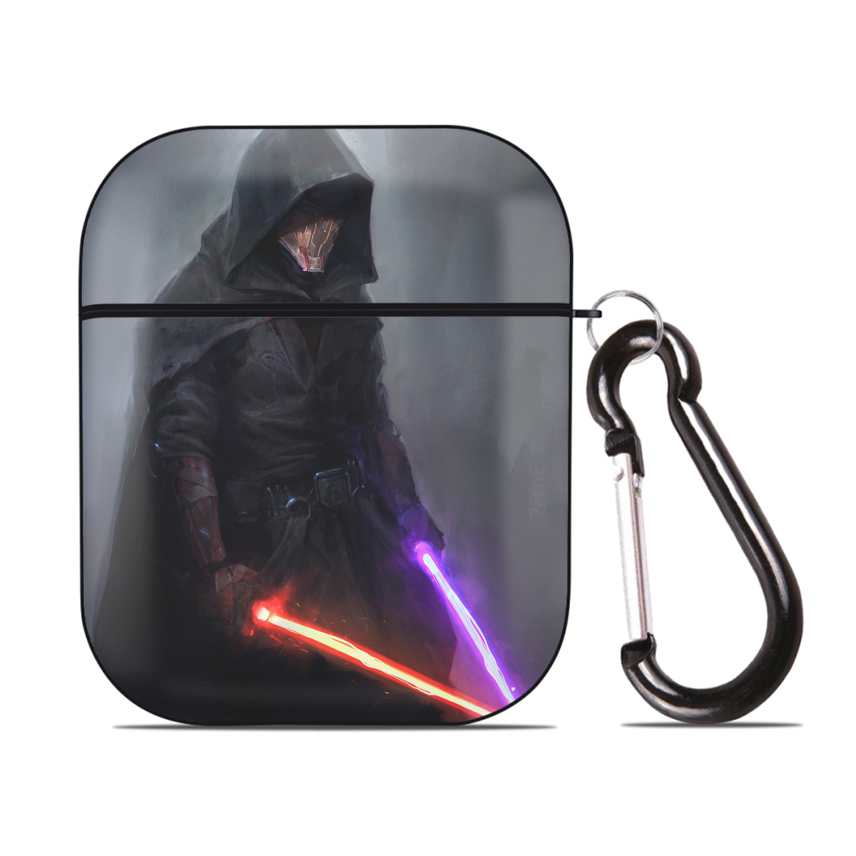 （画像用） スター・ウォーズ Star Wars AirPods 第2世代保護ケース ハードシェル ブラック 耐衝撃・防指紋・カラビナ付き