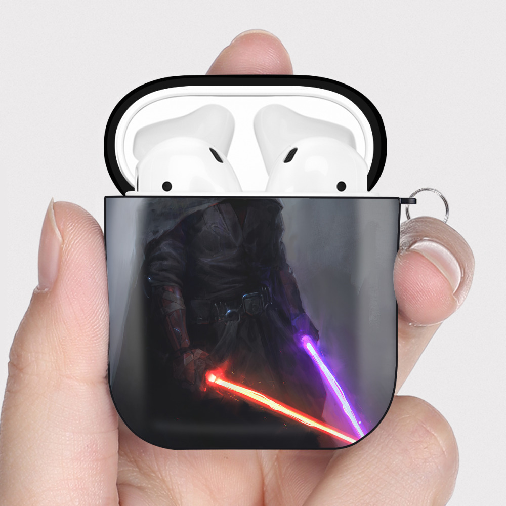 （画像用） スター・ウォーズ Star Wars AirPods 第2世代保護ケース ハードシェル ブラック 耐衝撃・防指紋・カラビナ付き