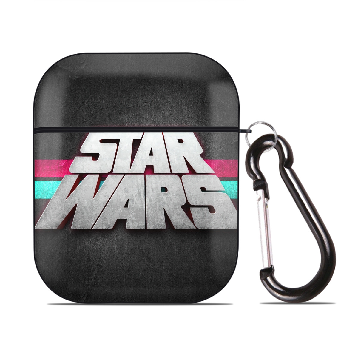 （画像用） スター・ウォーズ Star Wars AirPods 第2世代保護ケース ハードシェル ブラック 耐衝撃・防指紋・カラビナ付き