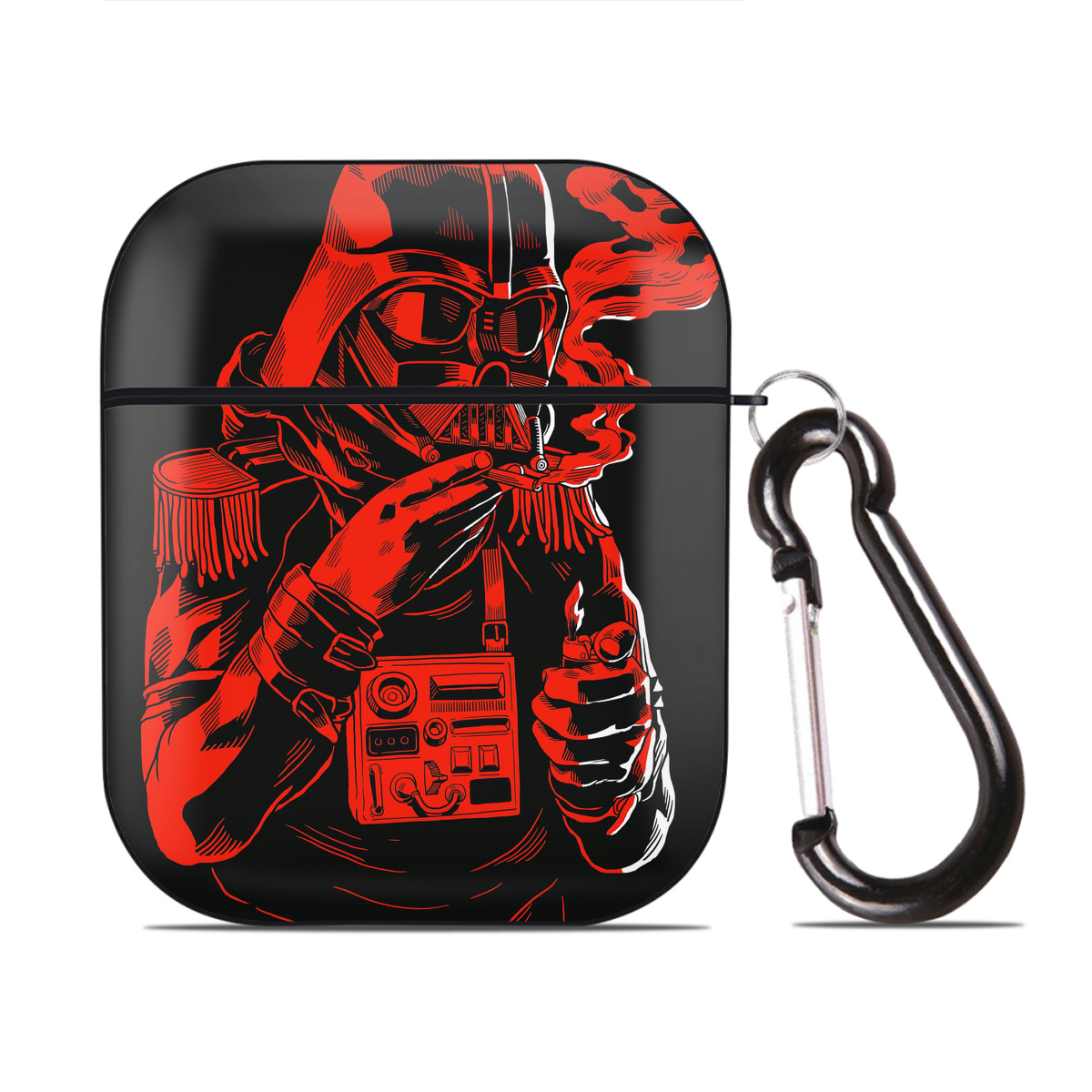 （画像用） スター・ウォーズ Star Wars AirPods 第2世代保護ケース ハードシェル ブラック 耐衝撃・防指紋・カラビナ付き