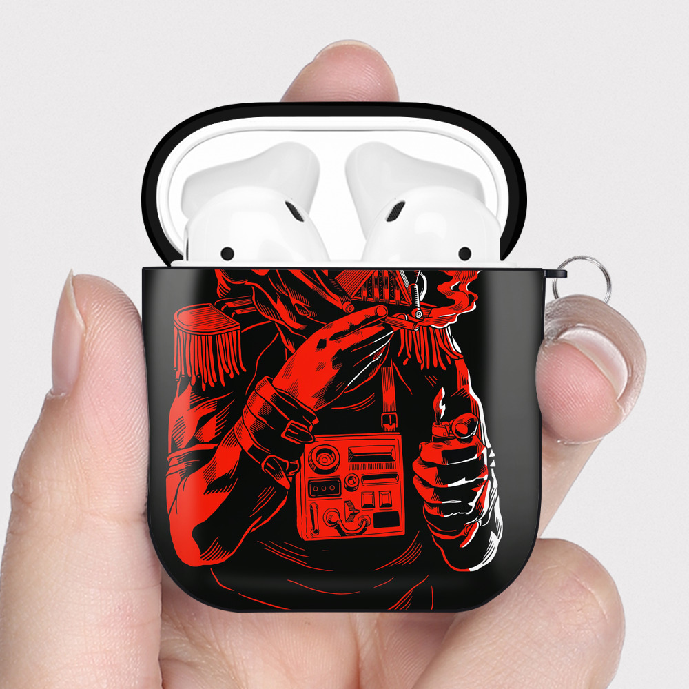 （画像用） スター・ウォーズ Star Wars AirPods 第2世代保護ケース ハードシェル ブラック 耐衝撃・防指紋・カラビナ付き