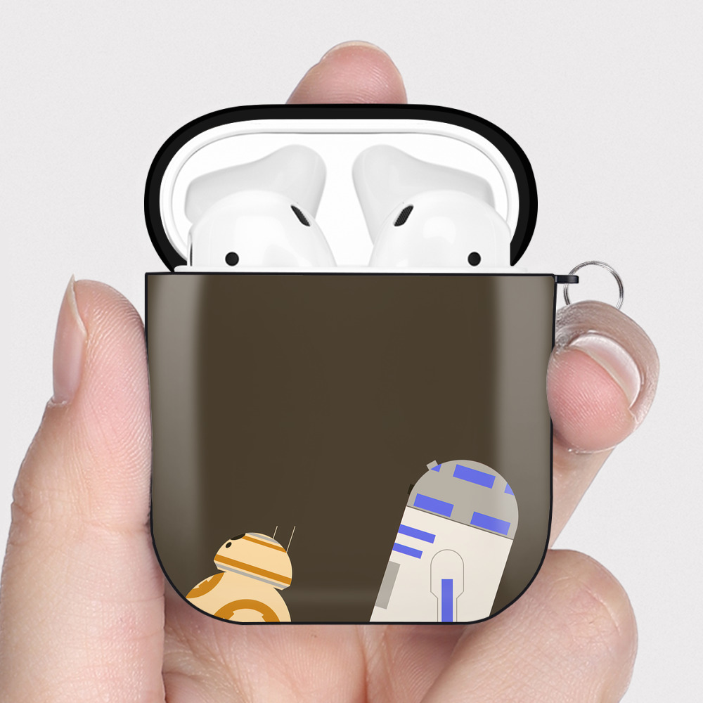 （画像用） スター・ウォーズ Star Wars AirPods 第2世代保護ケース ハードシェル ブラック 耐衝撃・防指紋・カラビナ付き